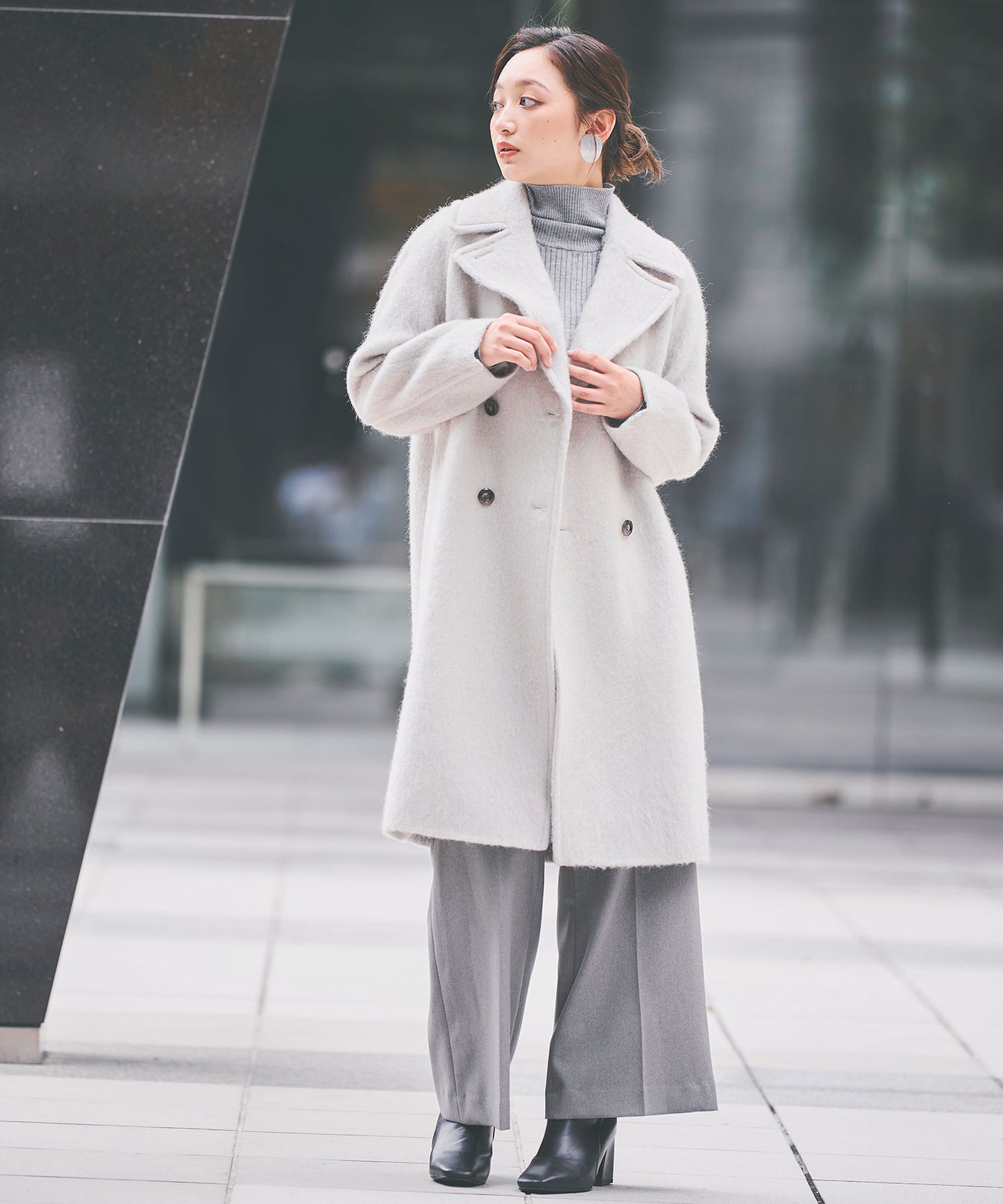 《予約商品 11/5 13:00まで10％OFF》【軽量】ロングシャギーコート