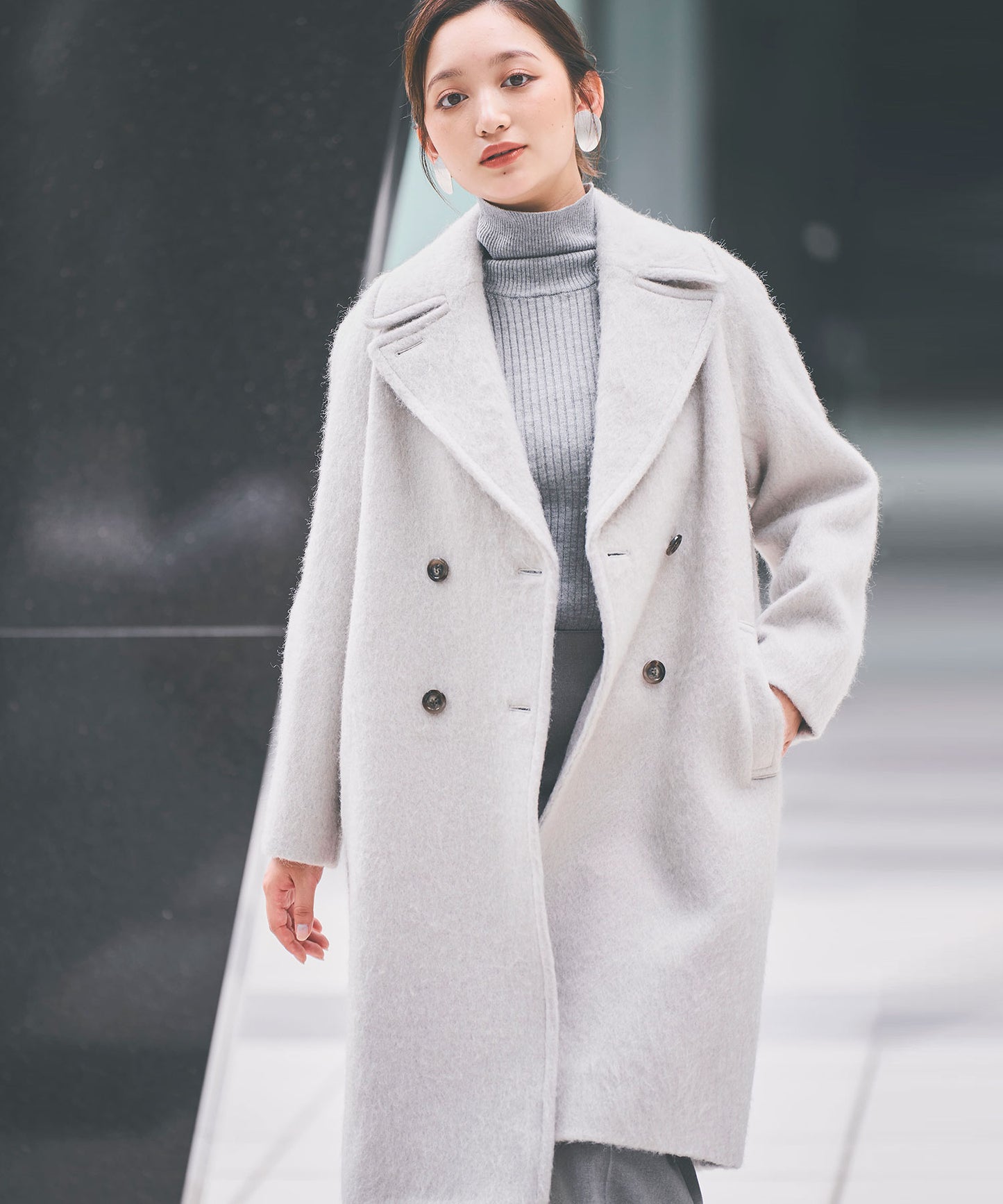 《予約商品 11/5 13:00まで10％OFF》【軽量】ロングシャギーコート