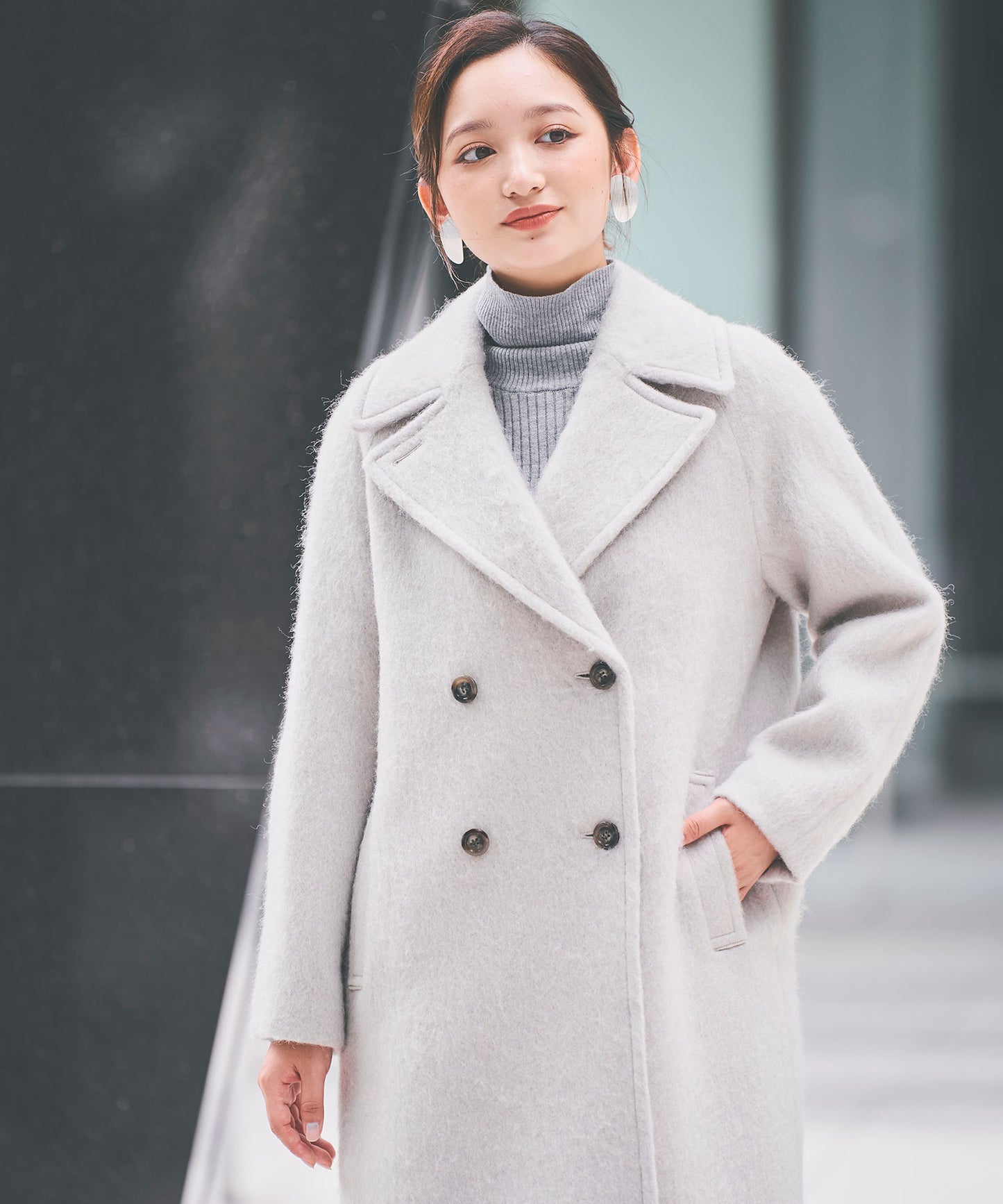 《予約商品 11/5 13:00まで10％OFF》【軽量】ロングシャギーコート