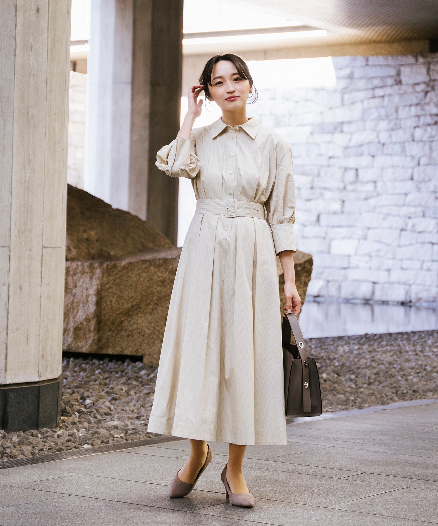 ストライプシャツワンピース – Sirin Online Store