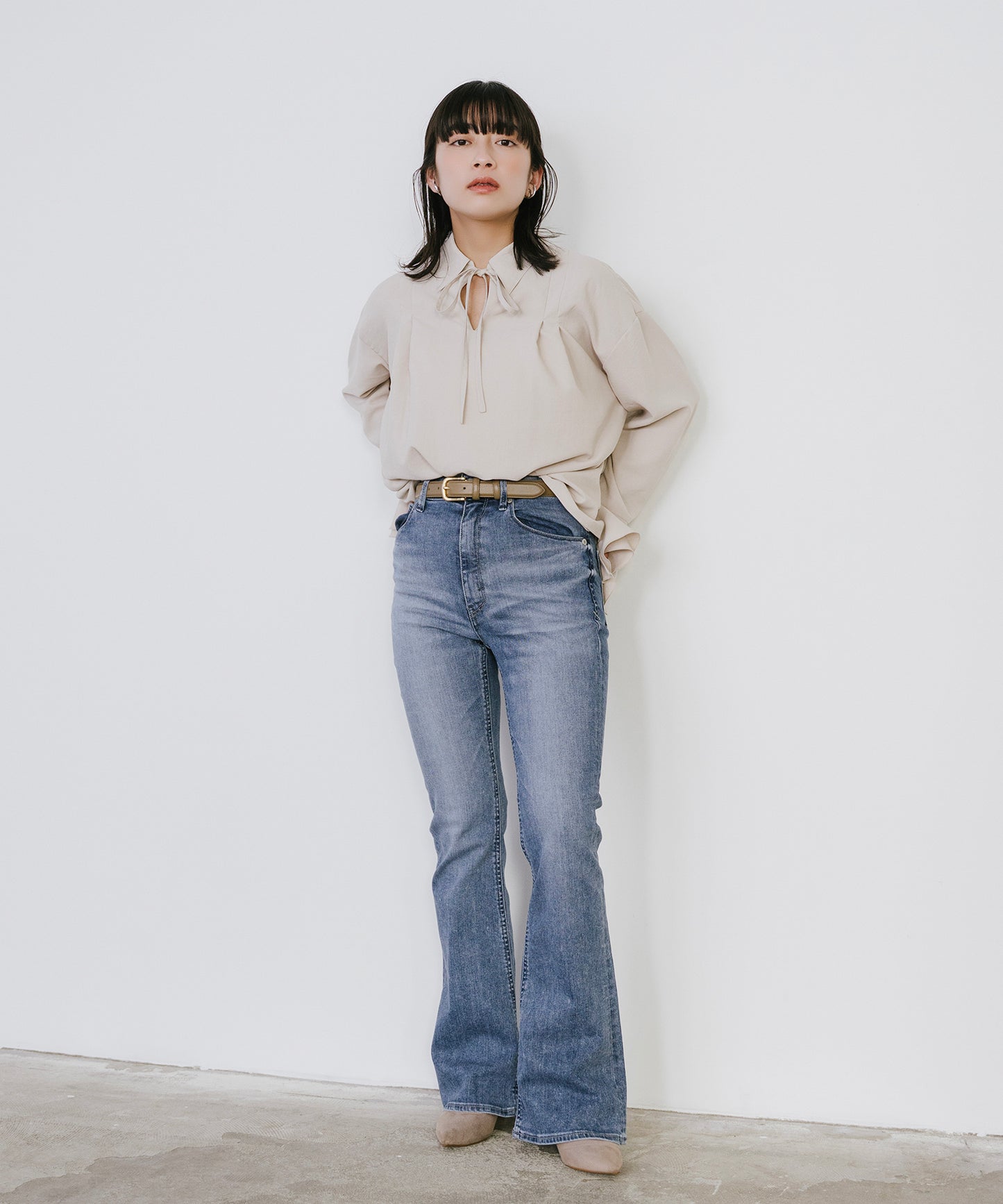 model：153cm　着用：Fサイズ