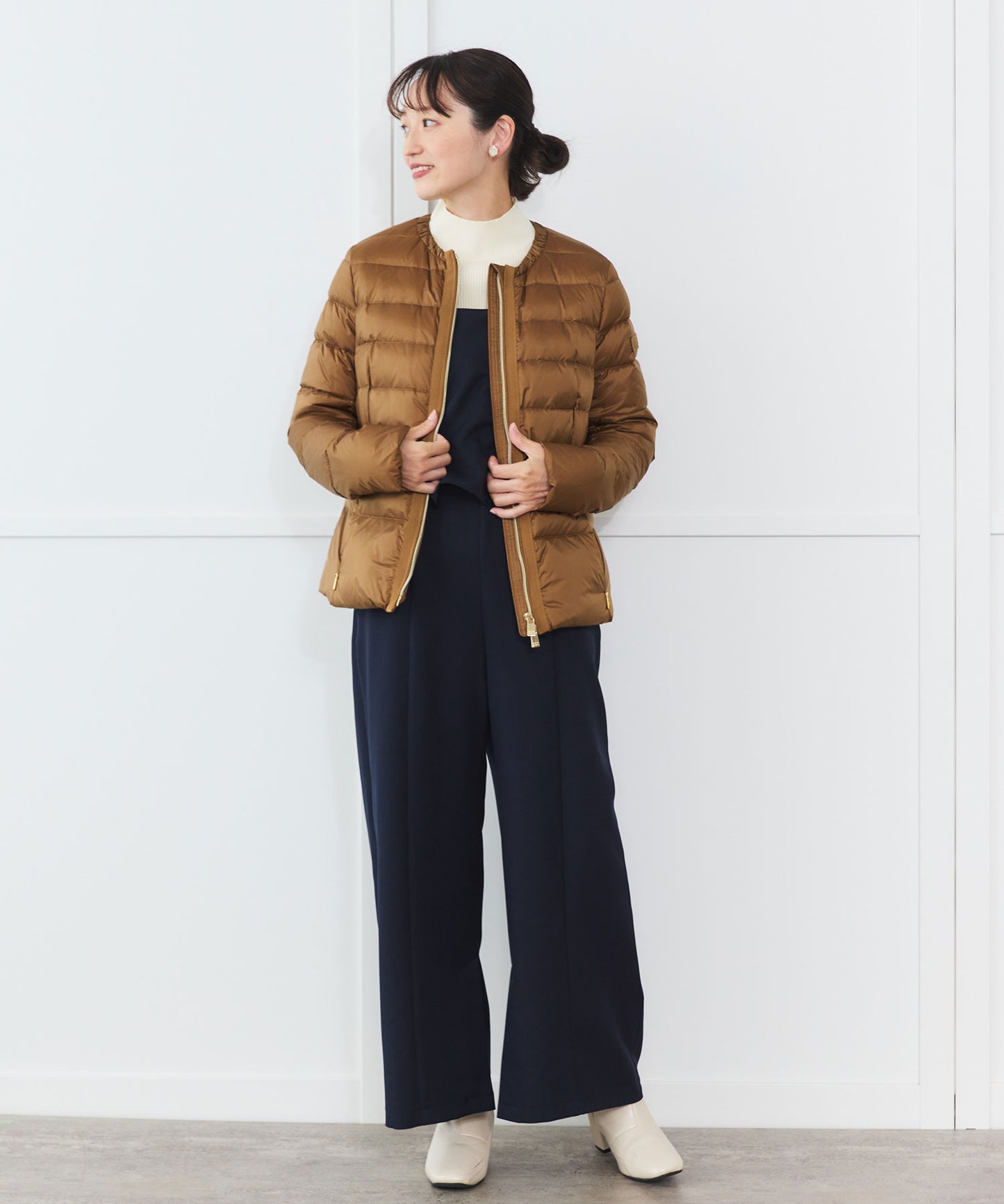 【TATRAS】BREVA ノーカラーダウンジャケット