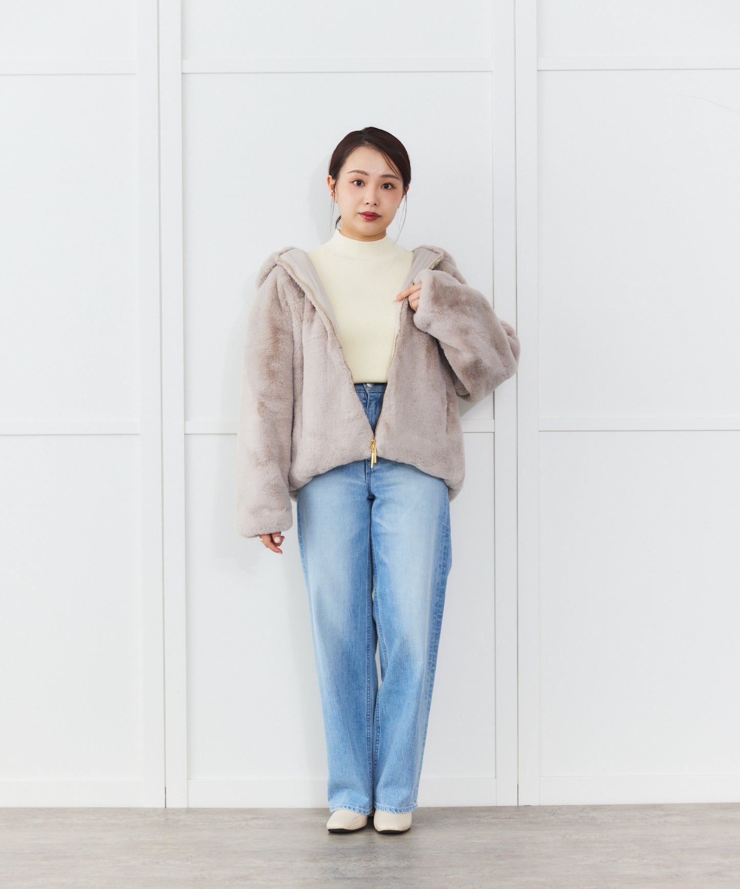 【TATRAS】 YUMOLA フーデッドファーブルゾン