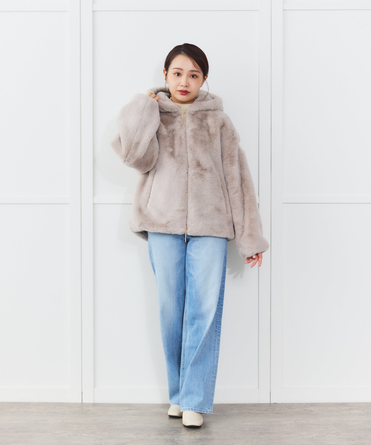 【TATRAS】 YUMOLA フーデッドファーブルゾン