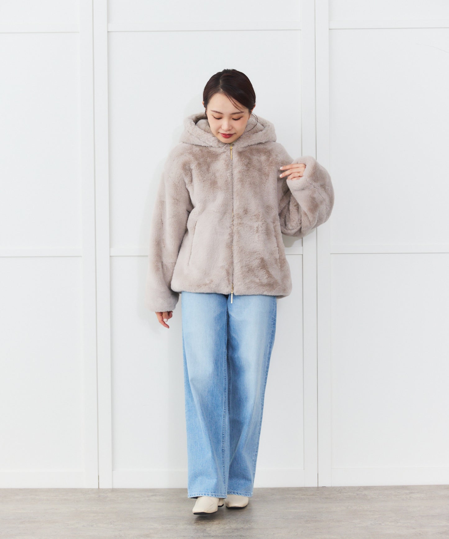 【TATRAS】 YUMOLA フーデッドファーブルゾン