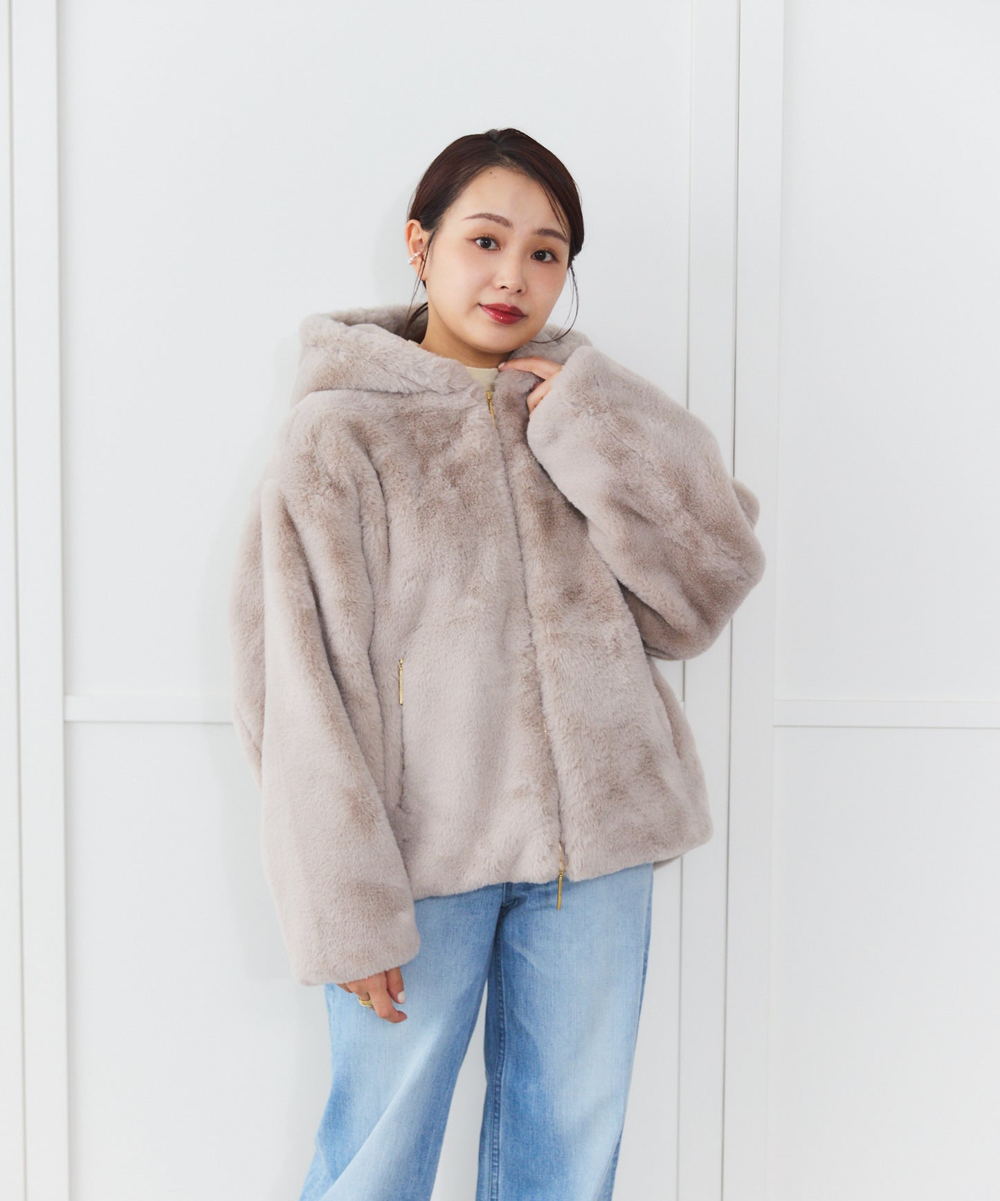 【TATRAS】 YUMOLA フーデッドファーブルゾン