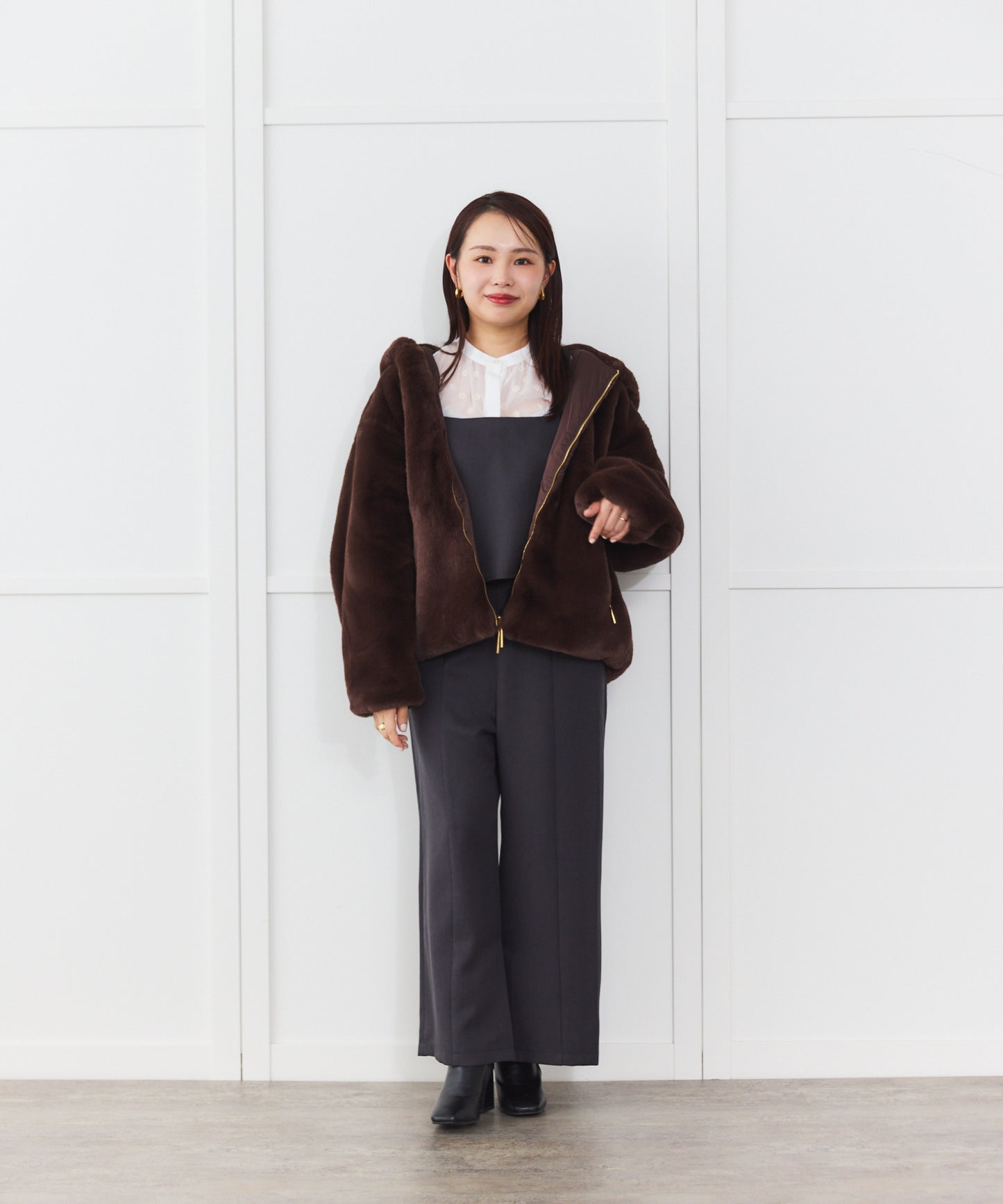 【TATRAS】 YUMOLA フーデッドファーブルゾン