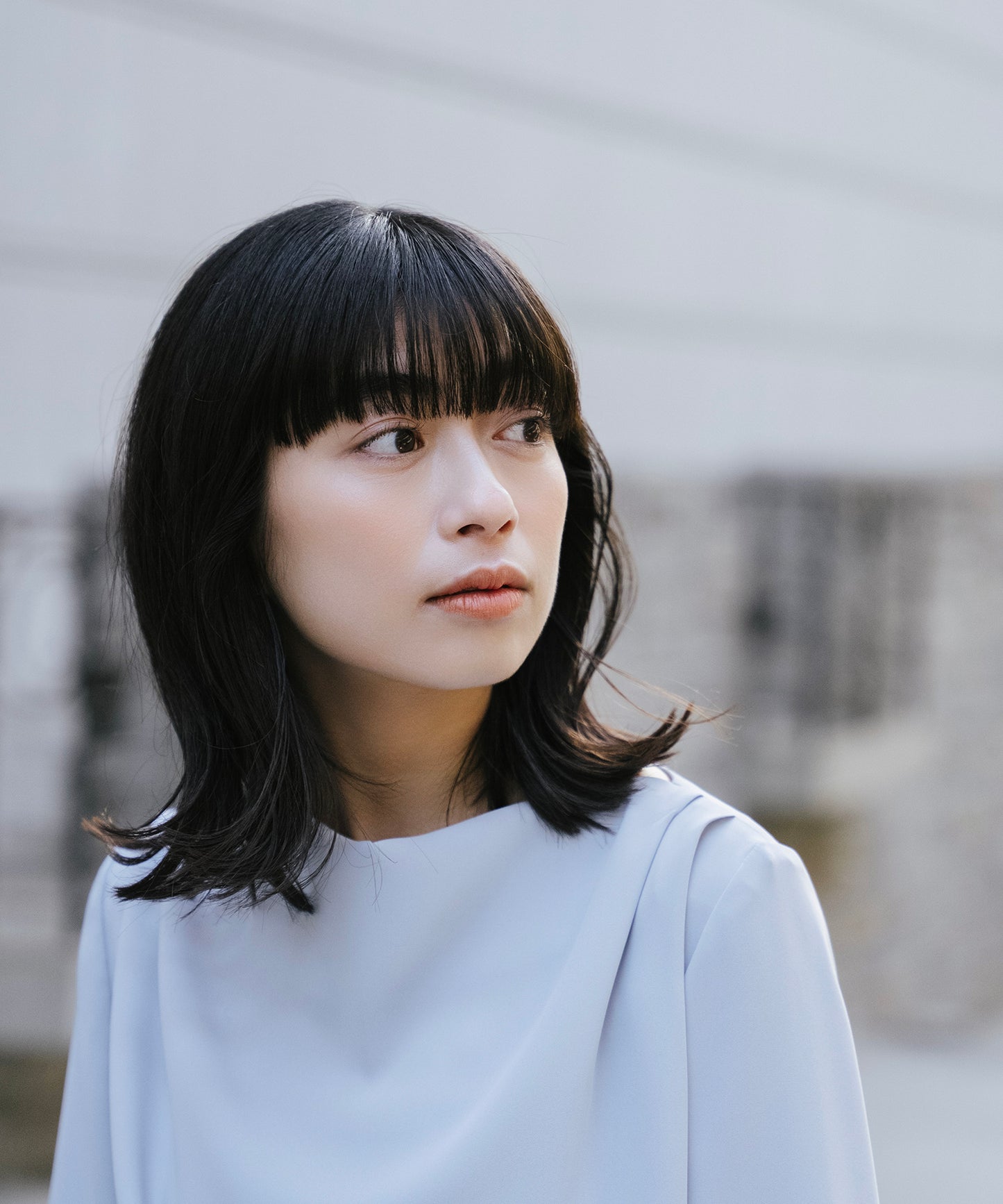 ダブルクロスドレープブラウス