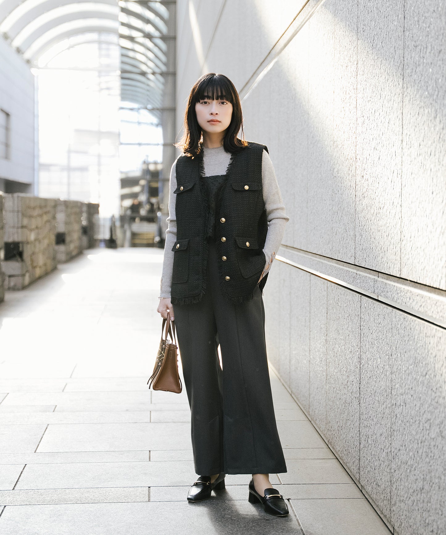 （新色追加）【cahoさんコラボ】 ファニーツイードフリンジジレ