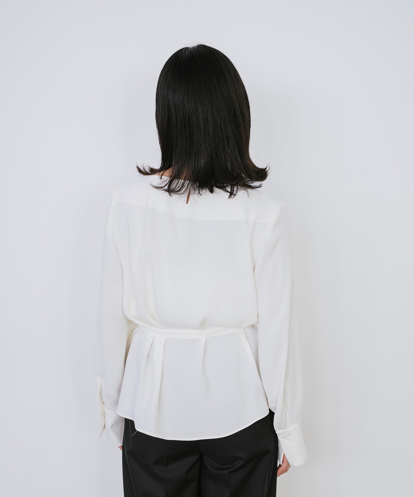 ダブルクロスドレープブラウス