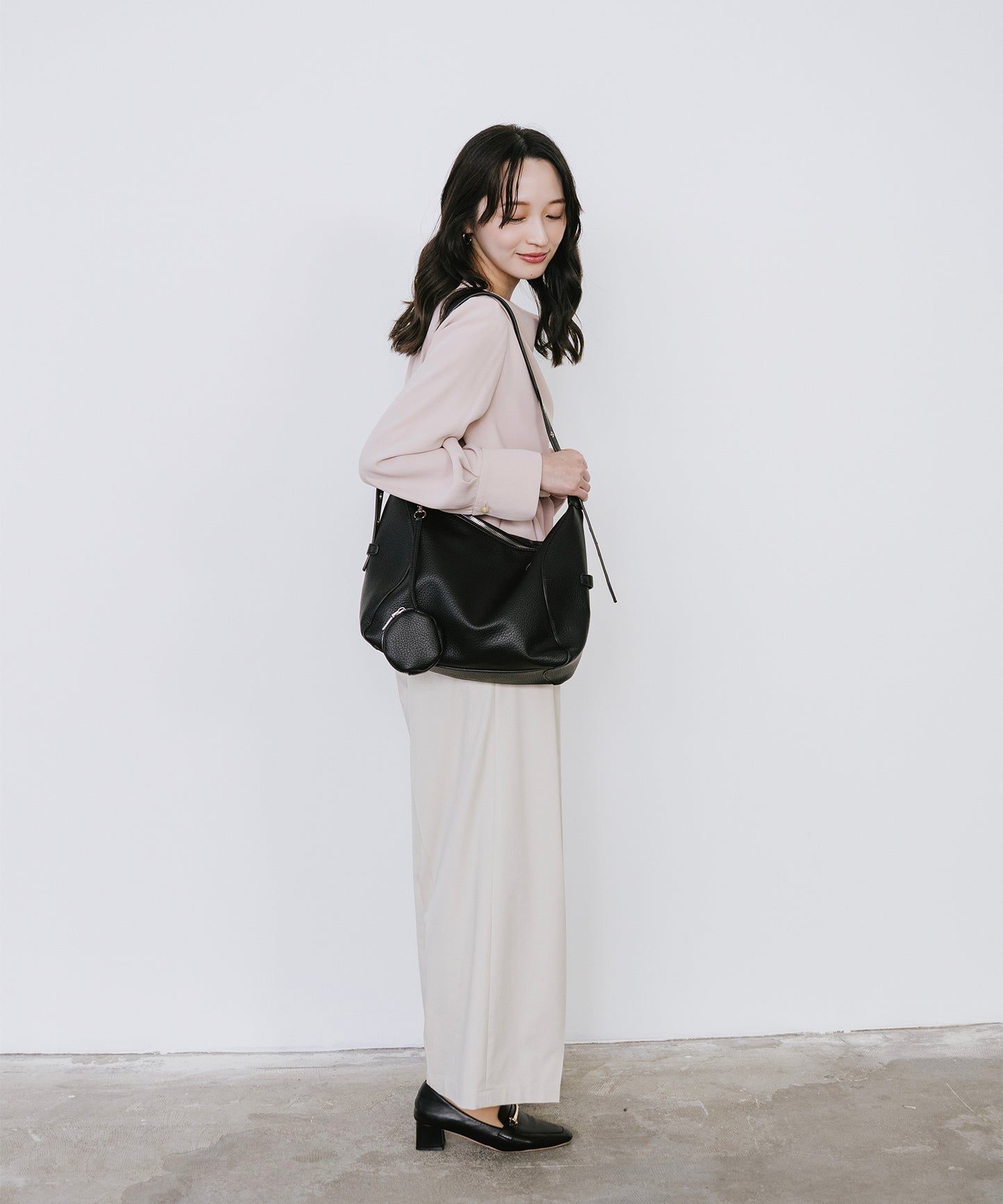 ダブルクロスドレープブラウス