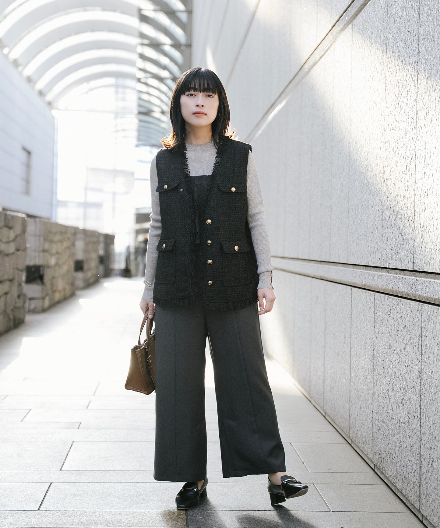 （新色追加）【cahoさんコラボ】 ファニーツイードフリンジジレ