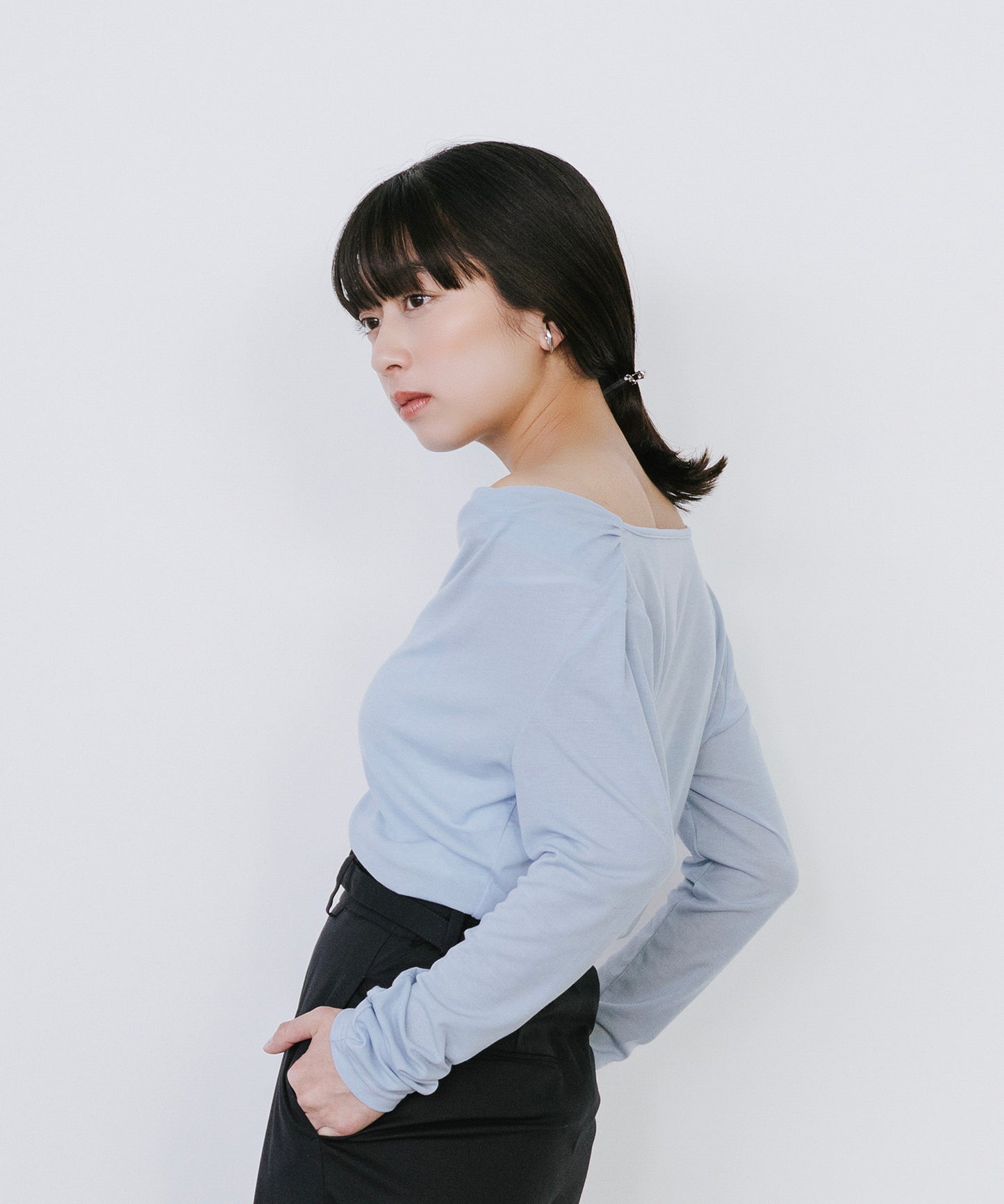 ギャザードレーププルオーバー