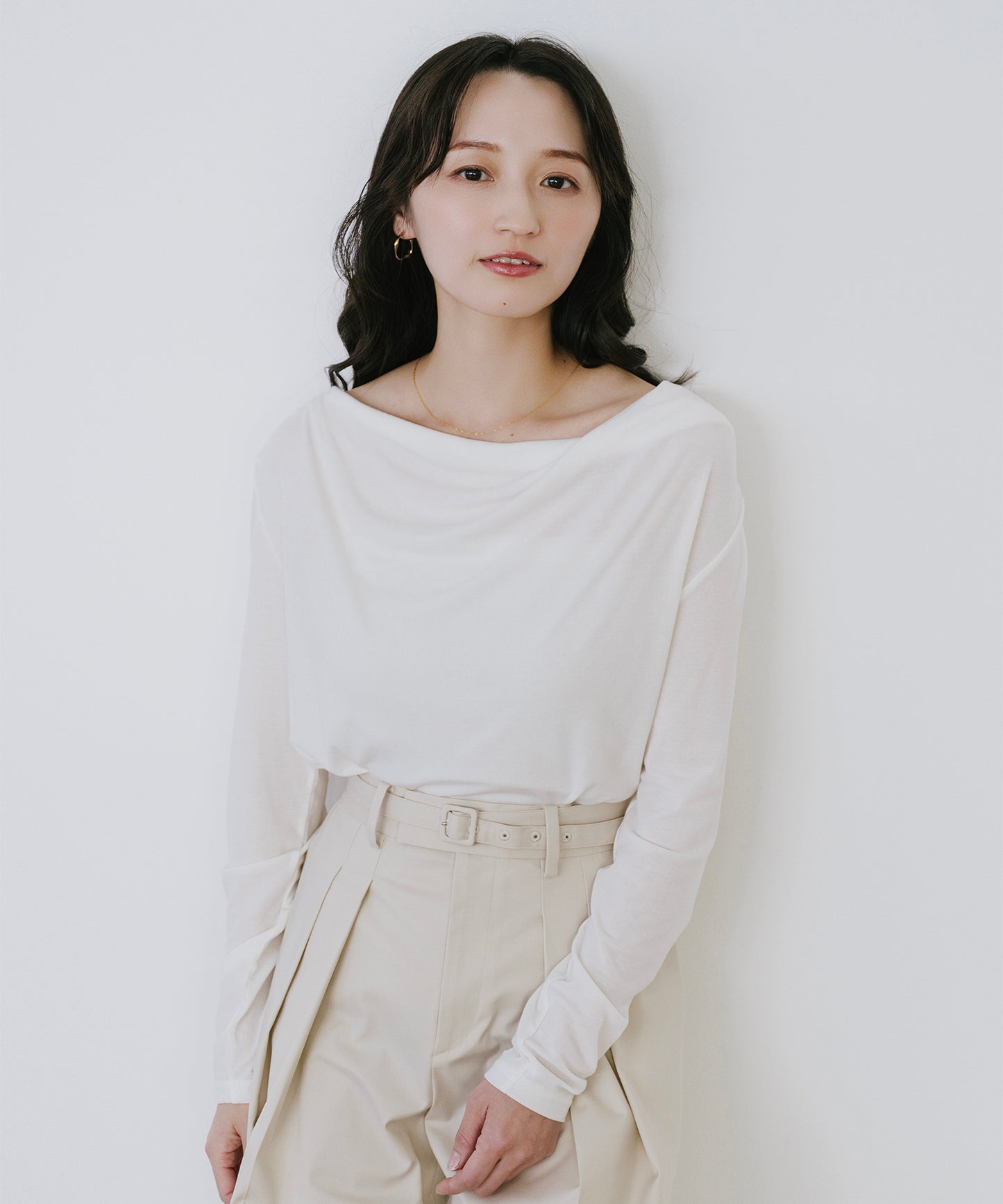 ギャザードレーププルオーバー