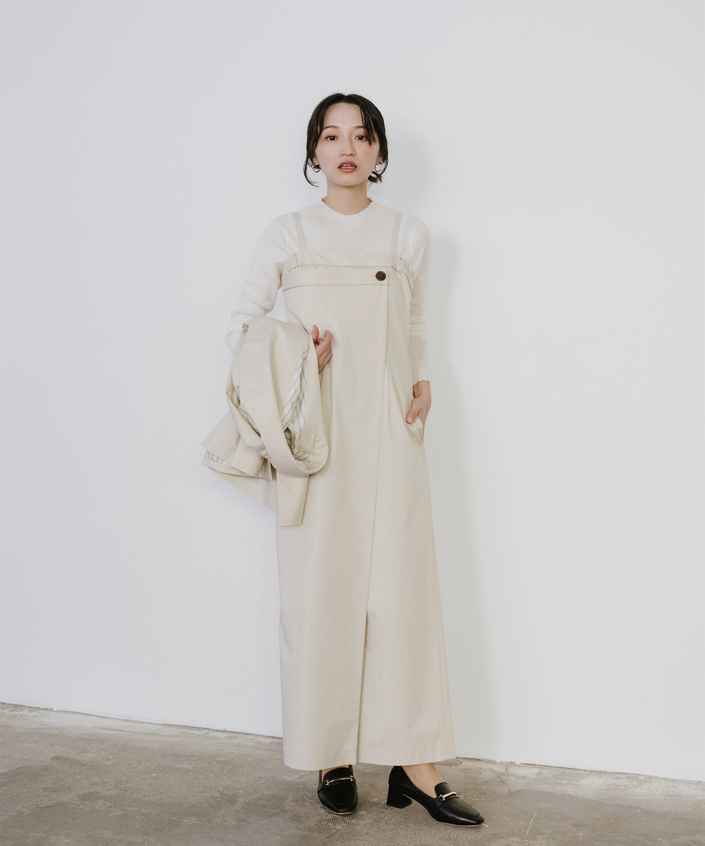 TRストレッチラップロンパース