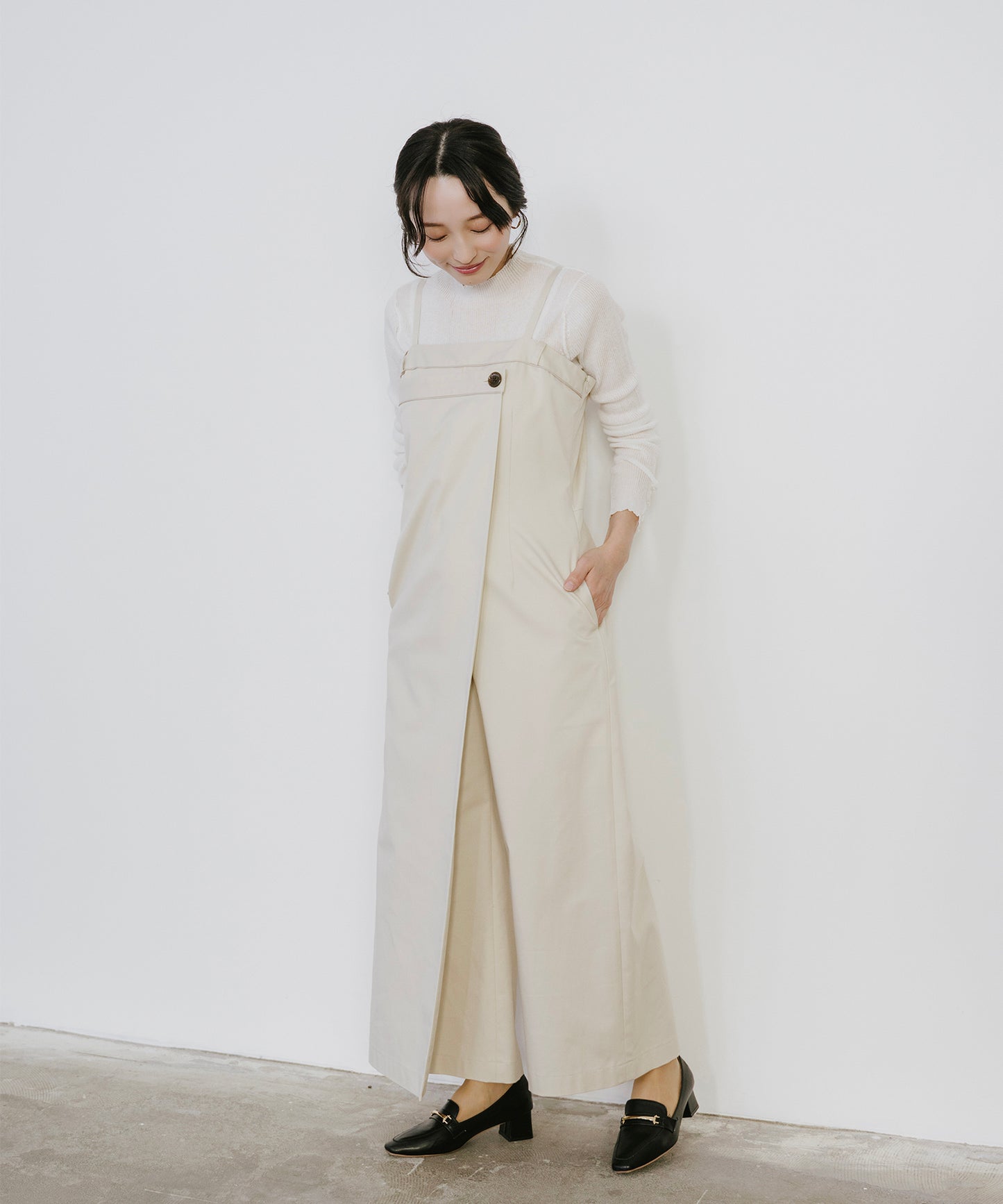 TRストレッチラップロンパース