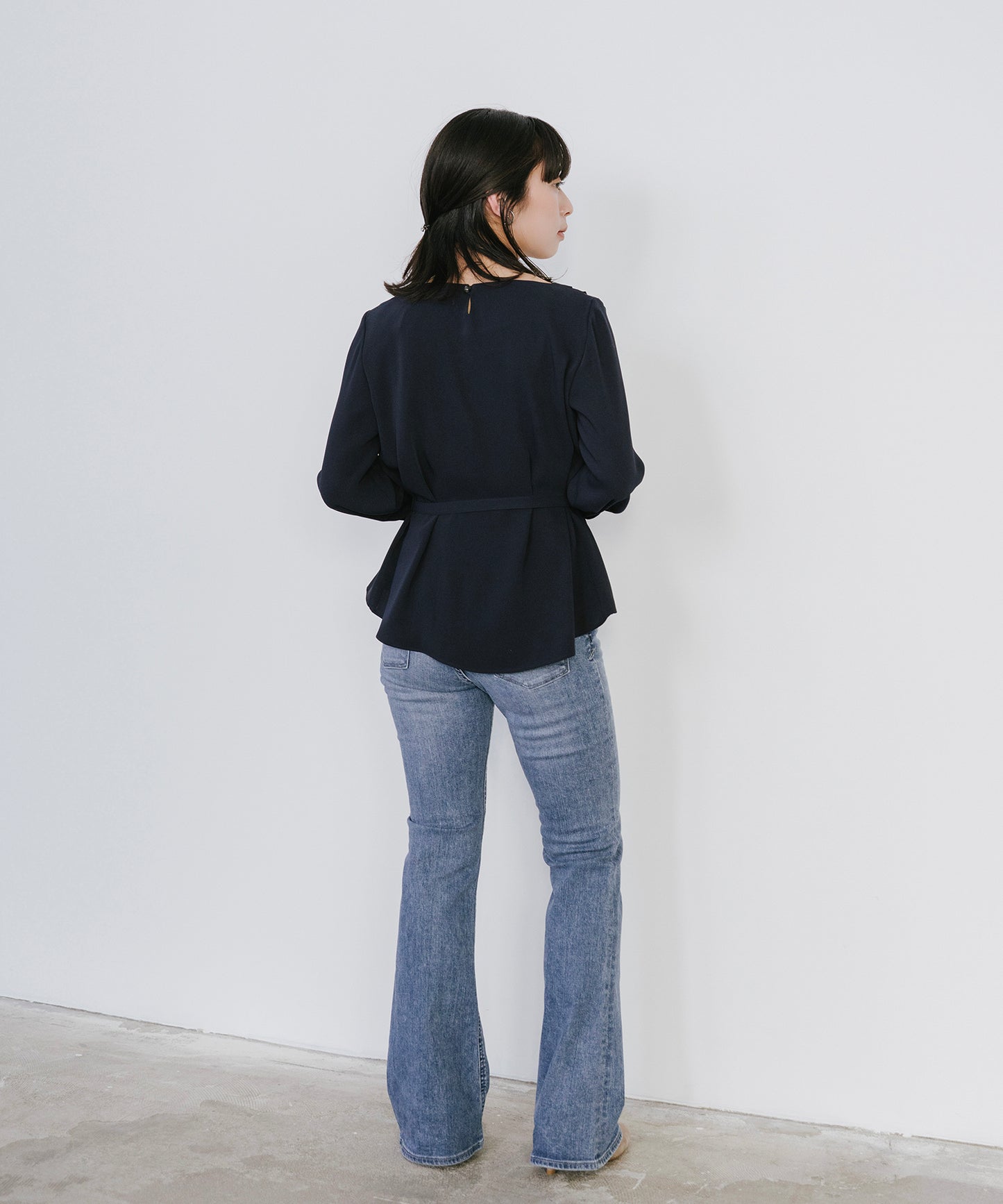 ダブルクロスドレープブラウス