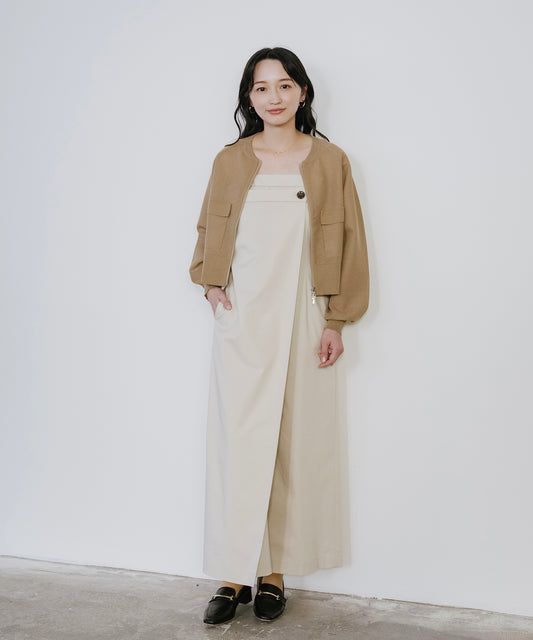 【新色追加】 リネンライクシアーニットブルゾン