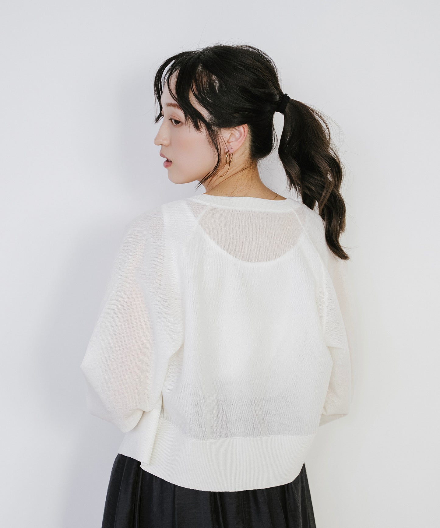 【新色追加】 リネンライクシアーニットブルゾン