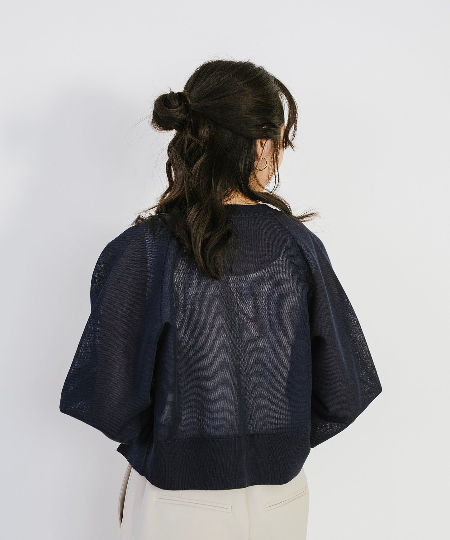 【新色追加】 リネンライクシアーニットブルゾン