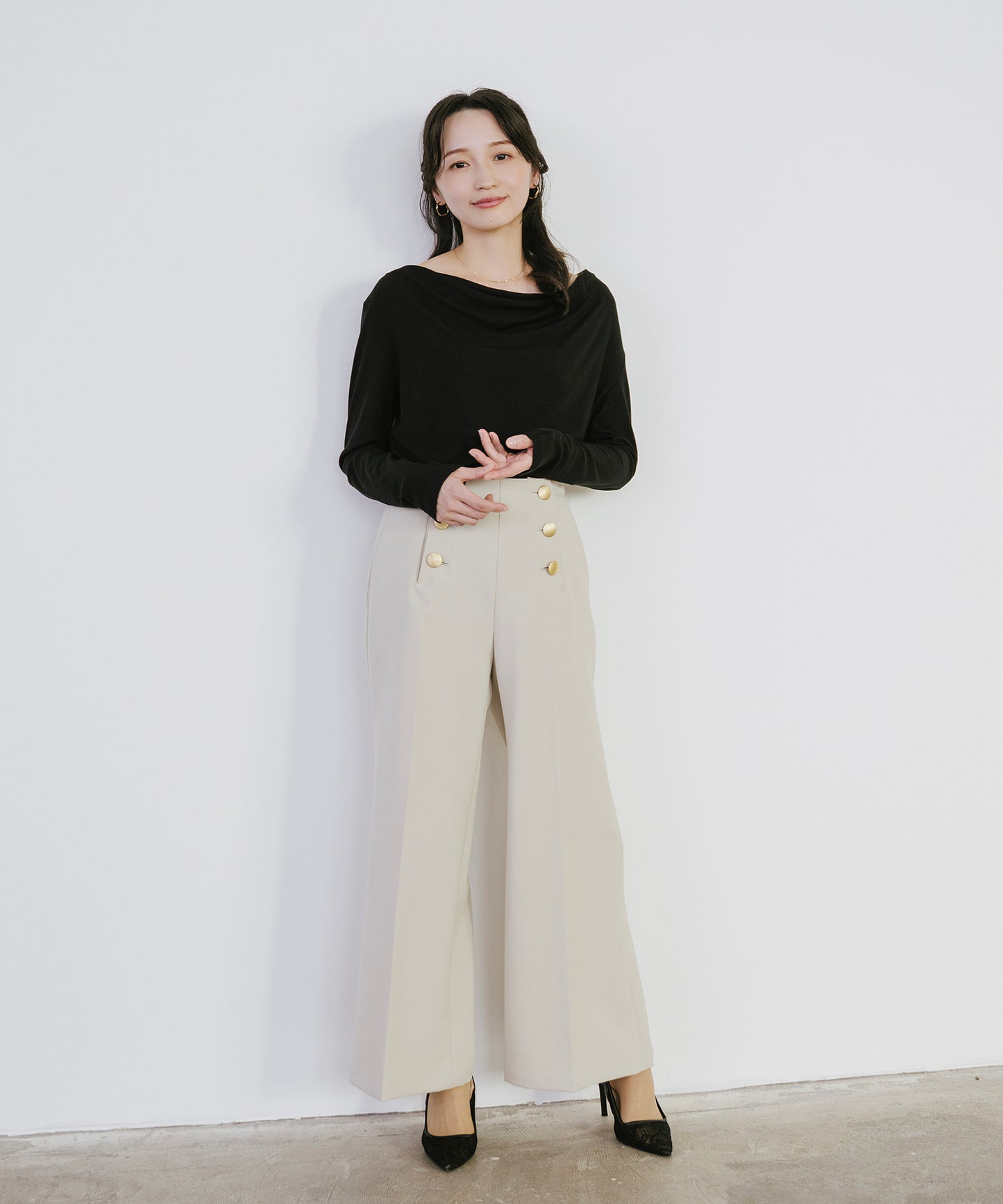 ギャザードレーププルオーバー