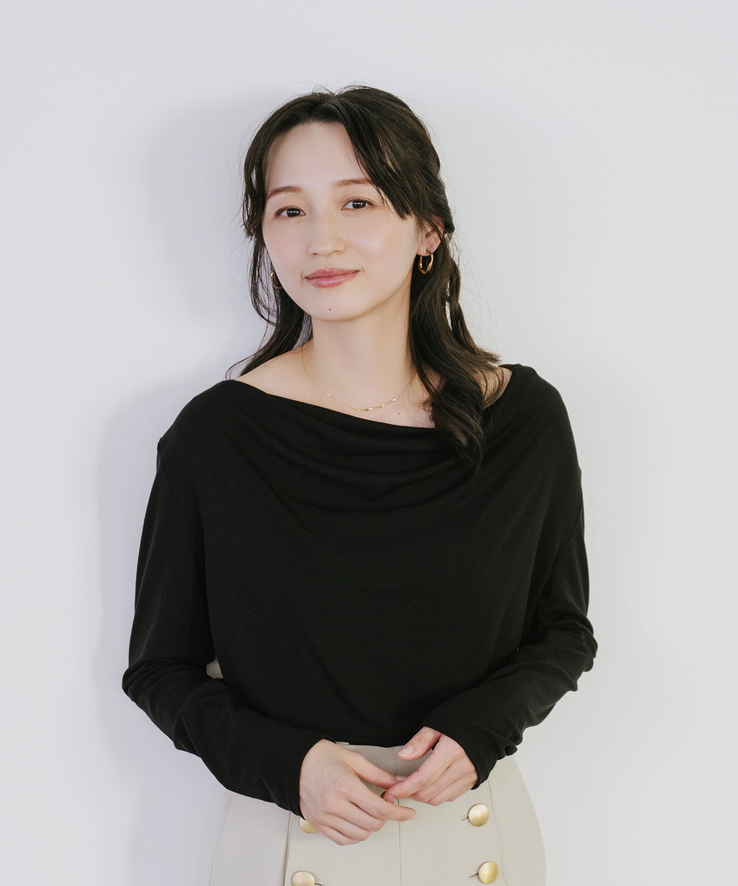 ギャザードレーププルオーバー