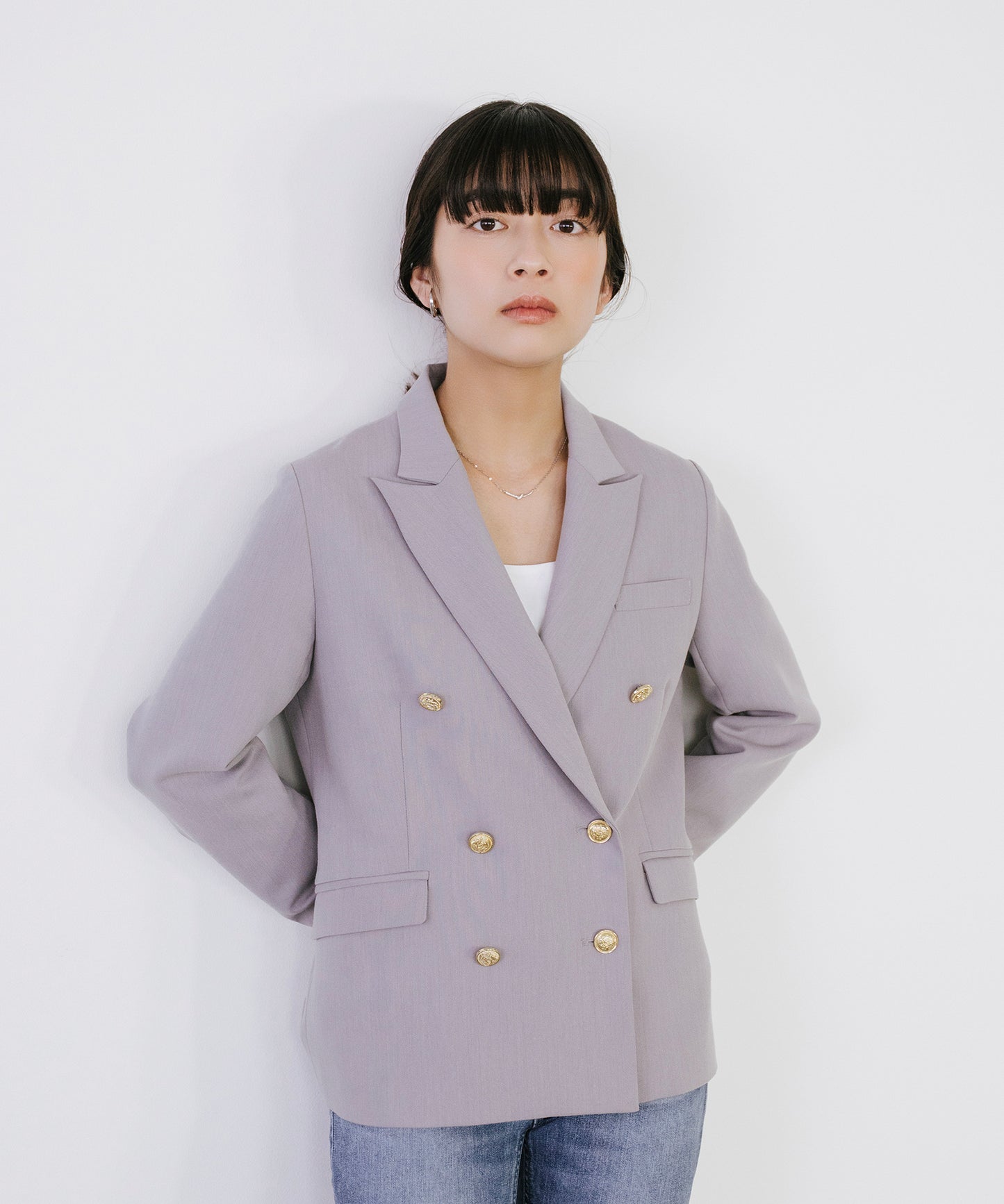 【cahoさんご紹介アイテム】新色追加 ゴールドボタンダブルジャケット