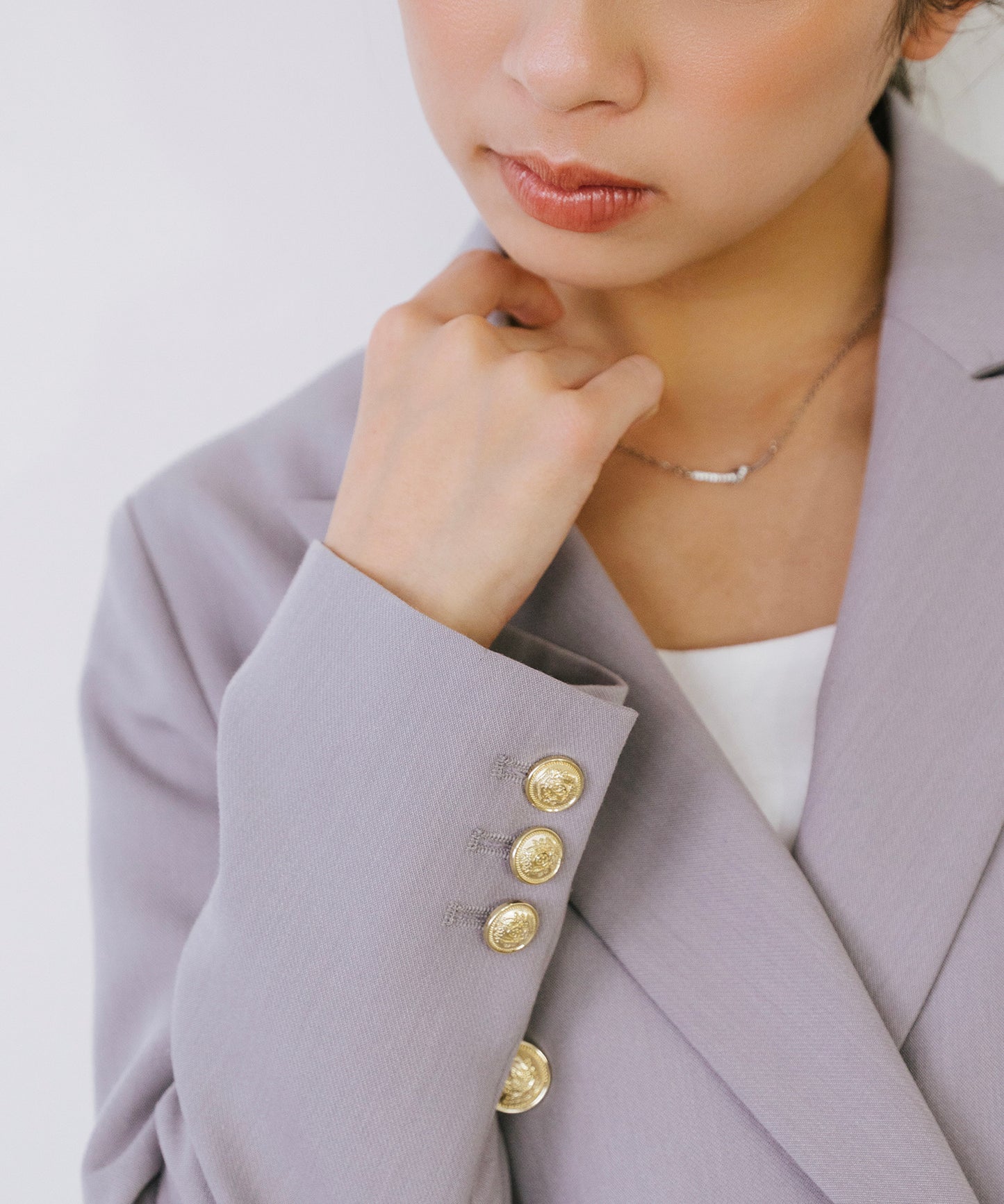 【cahoさんご紹介アイテム】新色追加 ゴールドボタンダブルジャケット