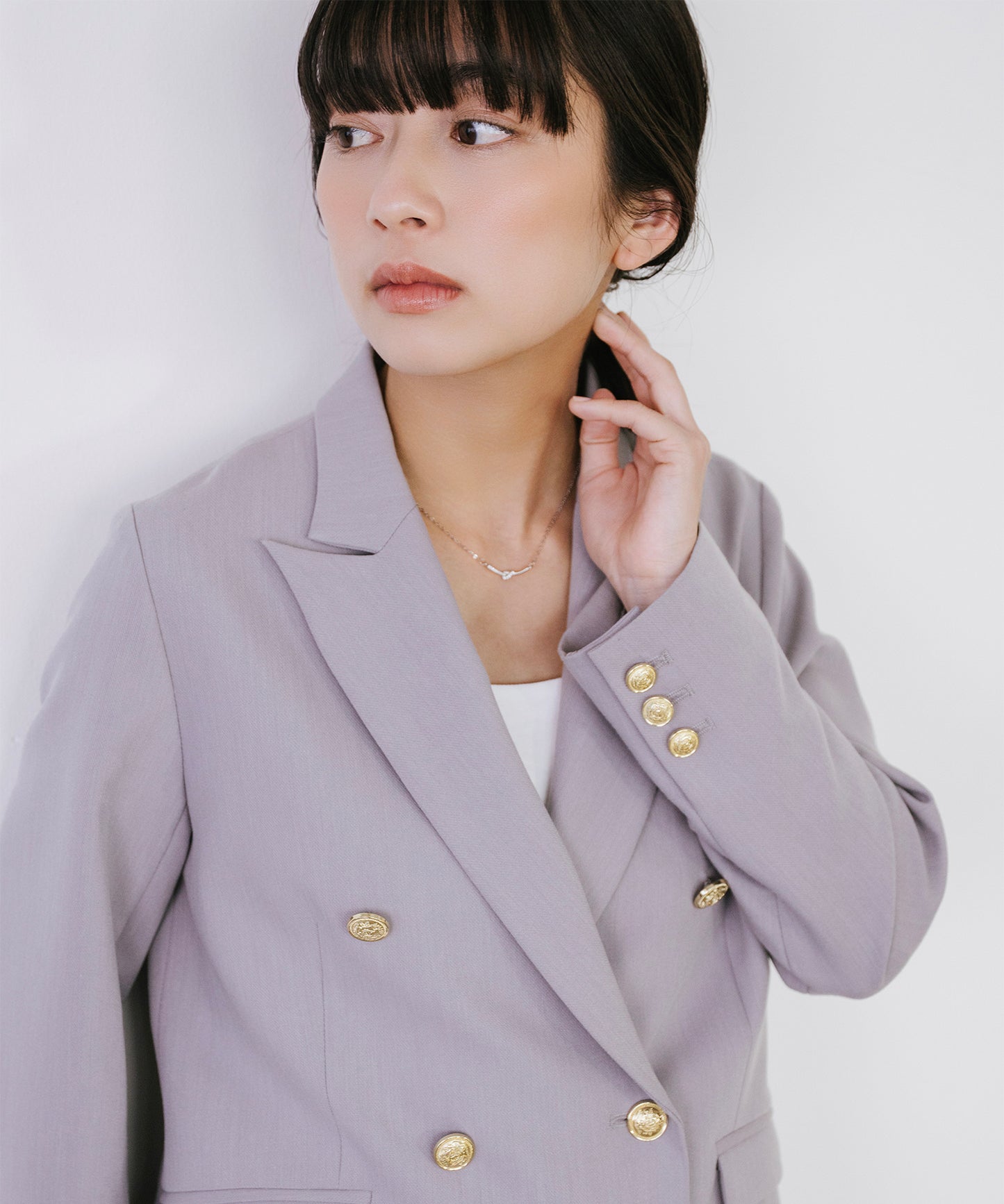 【cahoさんご紹介アイテム】新色追加 ゴールドボタンダブルジャケット