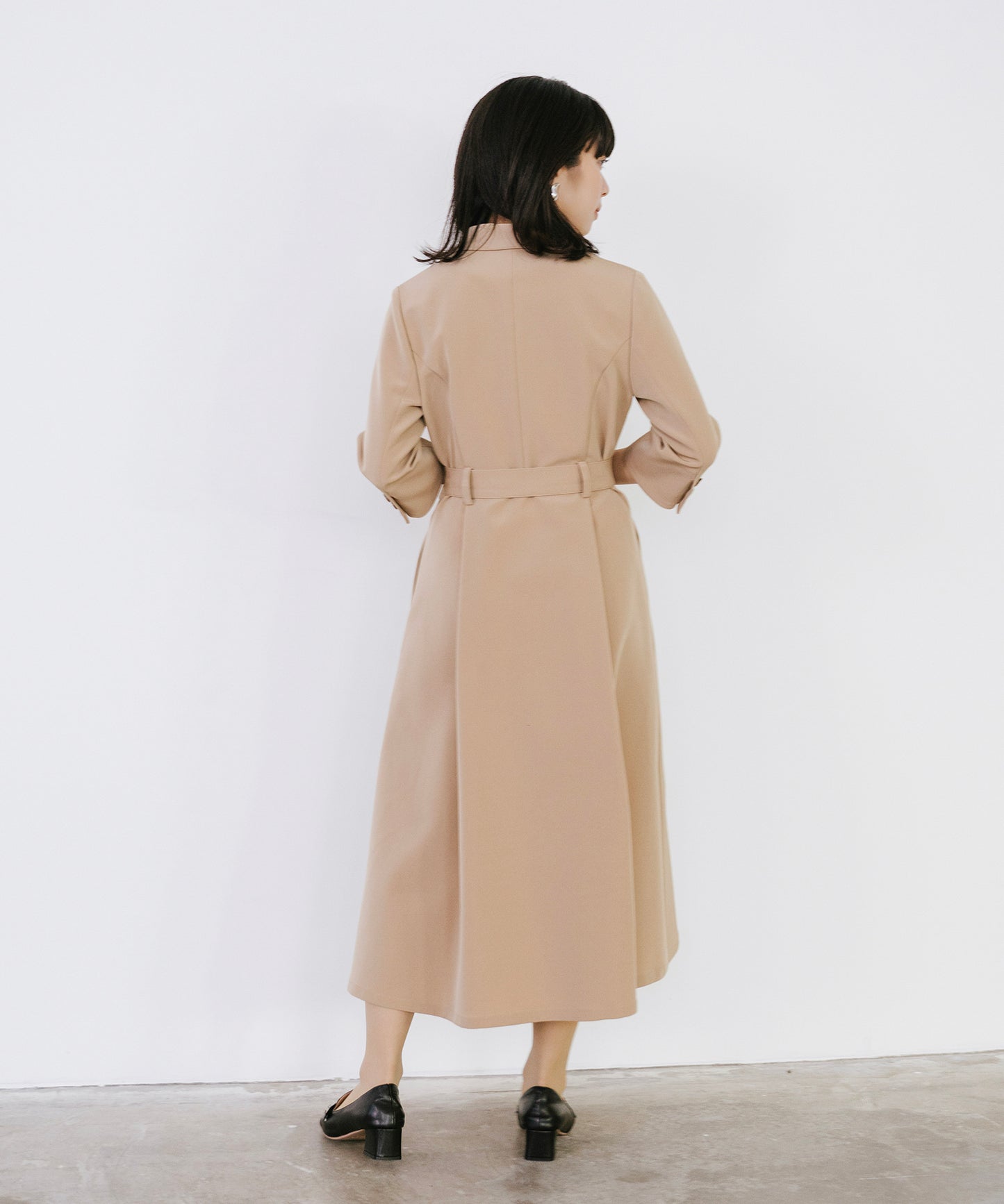 カシュクール7分袖ワンピース
