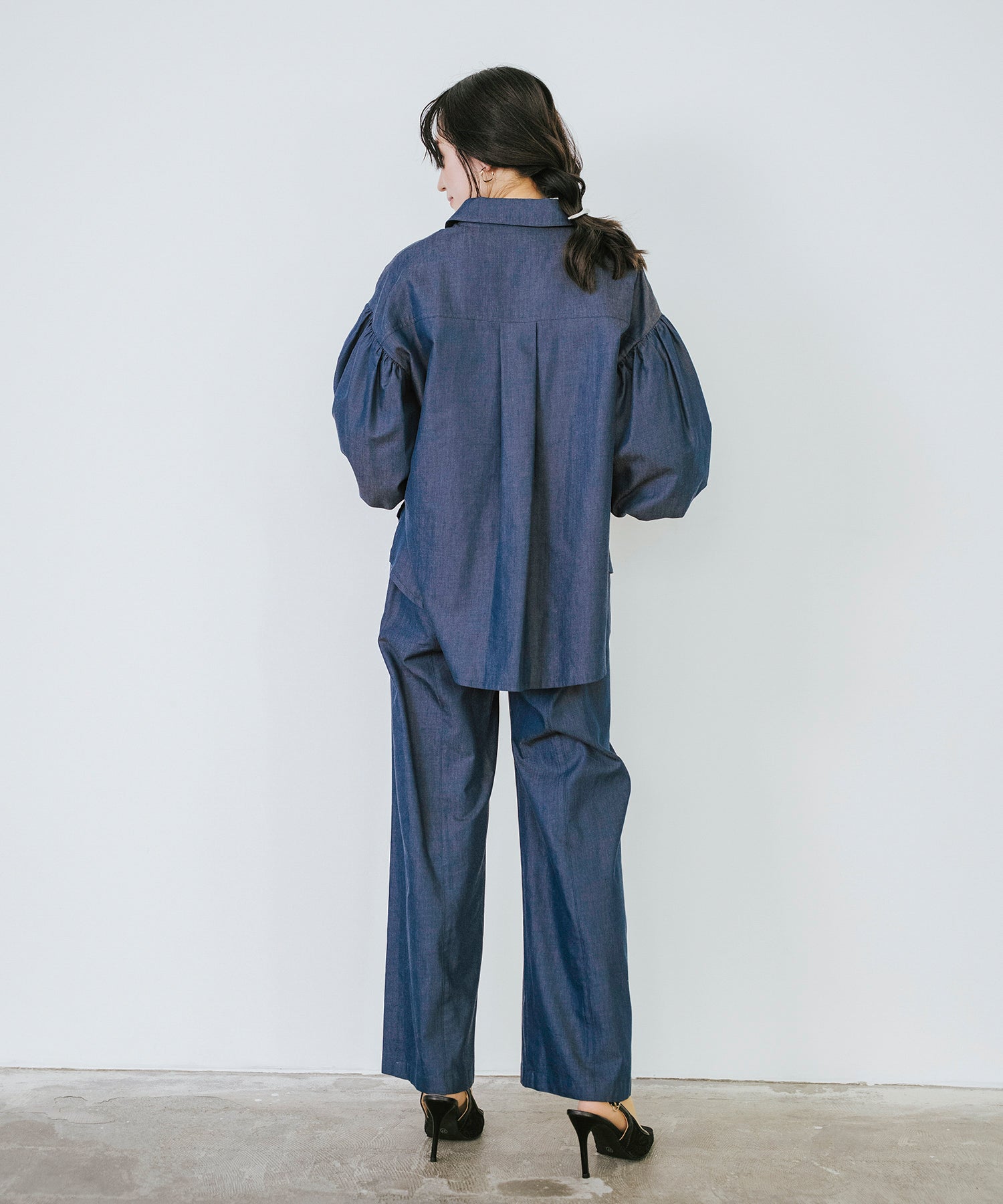 SET UP対応】ボリュームスリーブデニムシャツ – Sirin Online Store