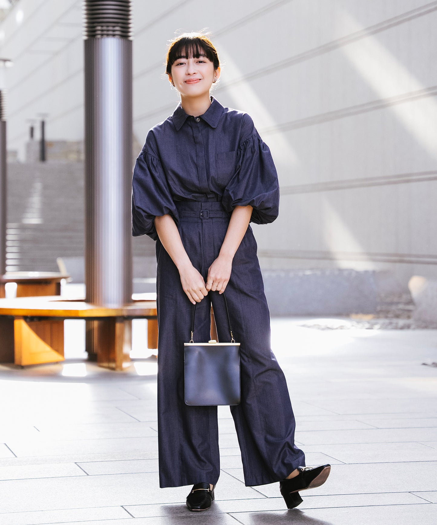 ネイビー　model:153cm　着用サイズ：Sサイズ