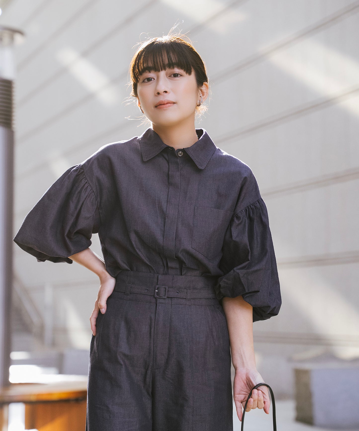 ネイビー　model:153cm　着用サイズ：Fサイズ