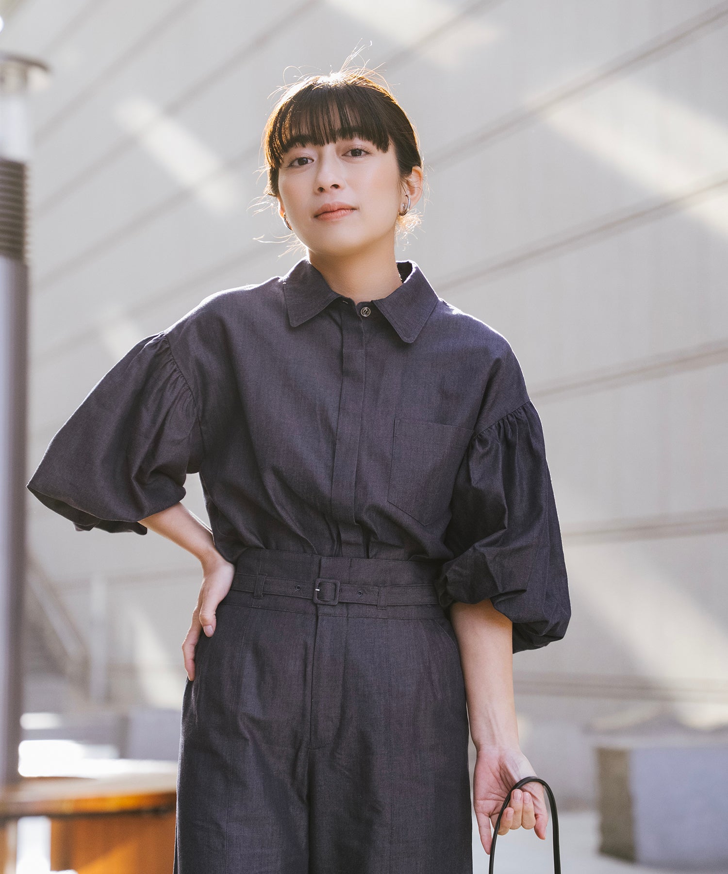 SET UP対応】ボリュームスリーブデニムシャツ – Sirin Online Store