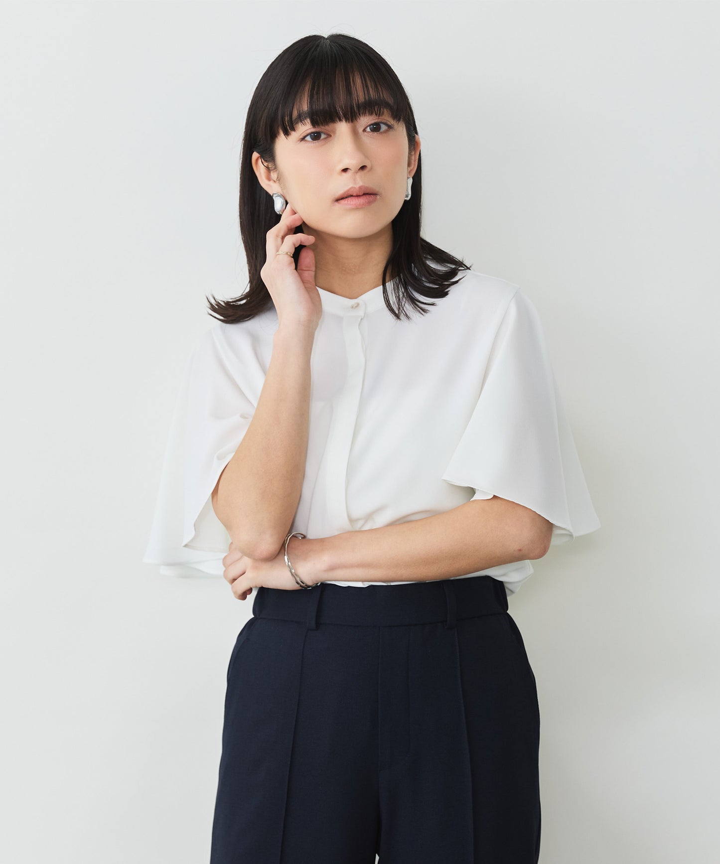 model:153cm　着用サイズ：Fサイズ