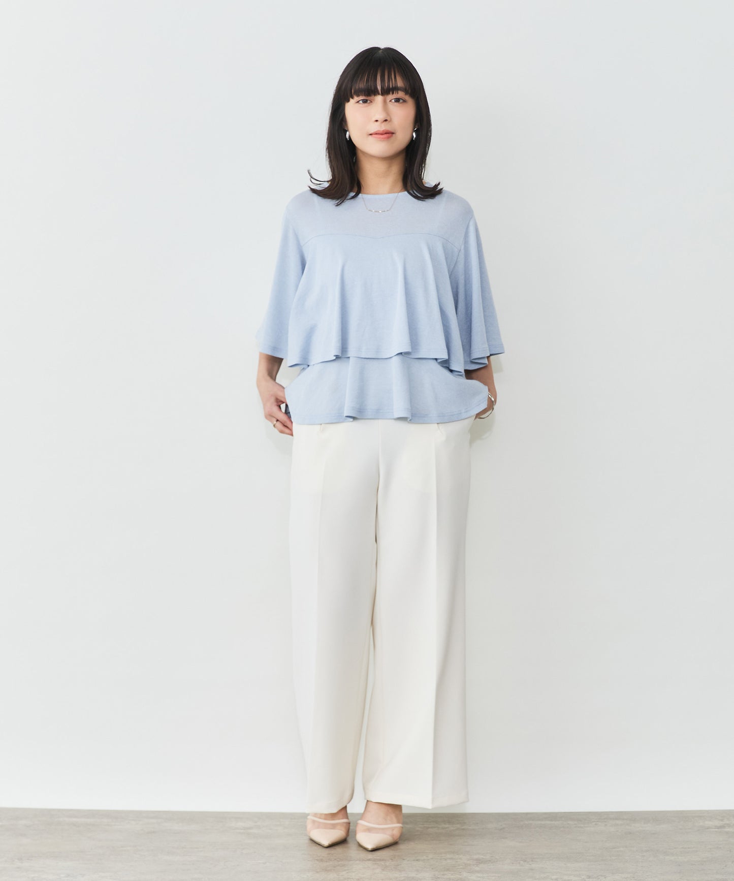 model:153cm　着用サイズ：Fサイズ