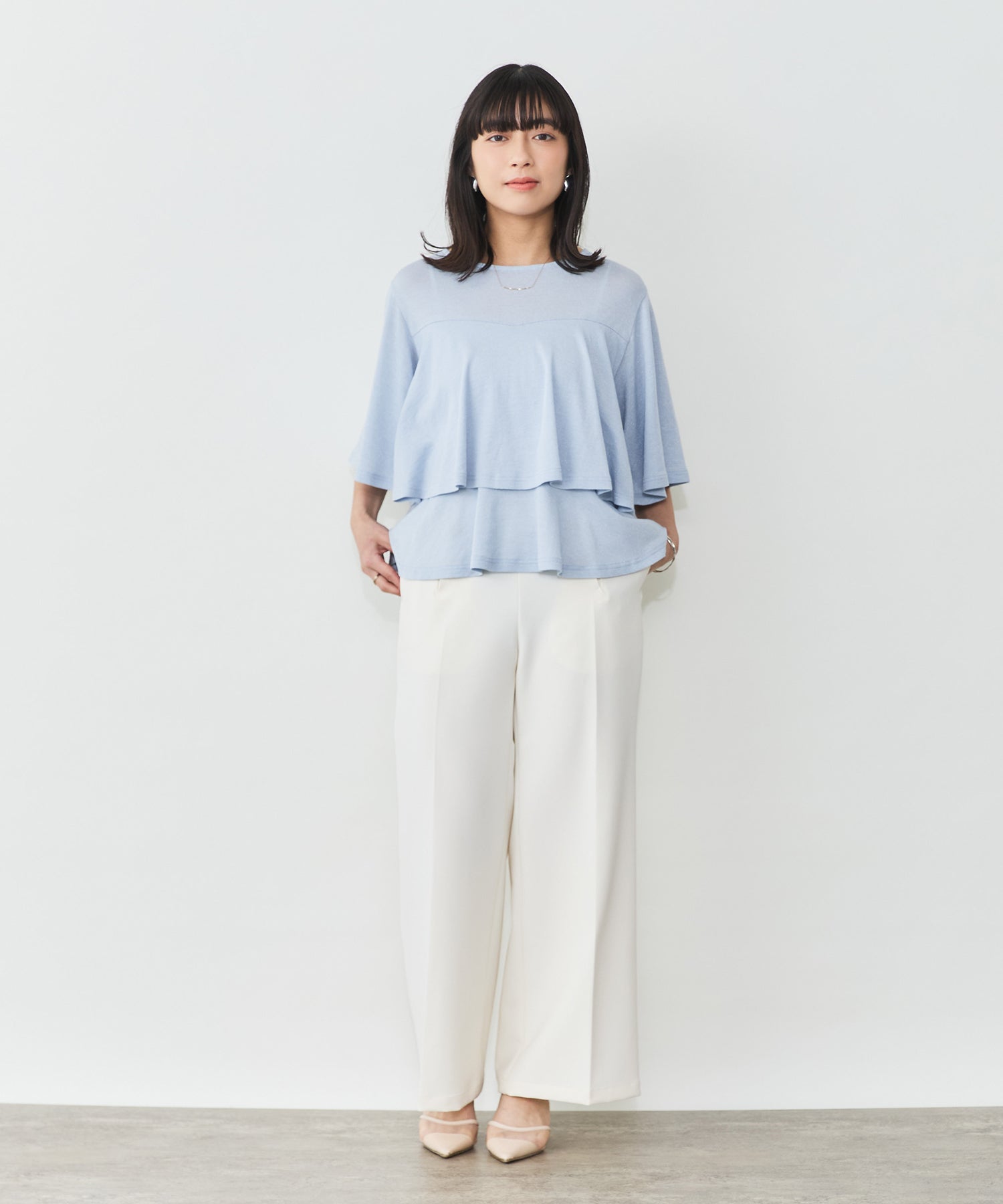 model:153cm　着用サイズ：Fサイズ