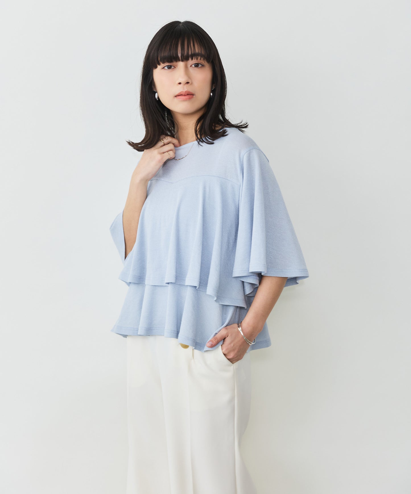 model:153cm　着用サイズ：Fサイズ