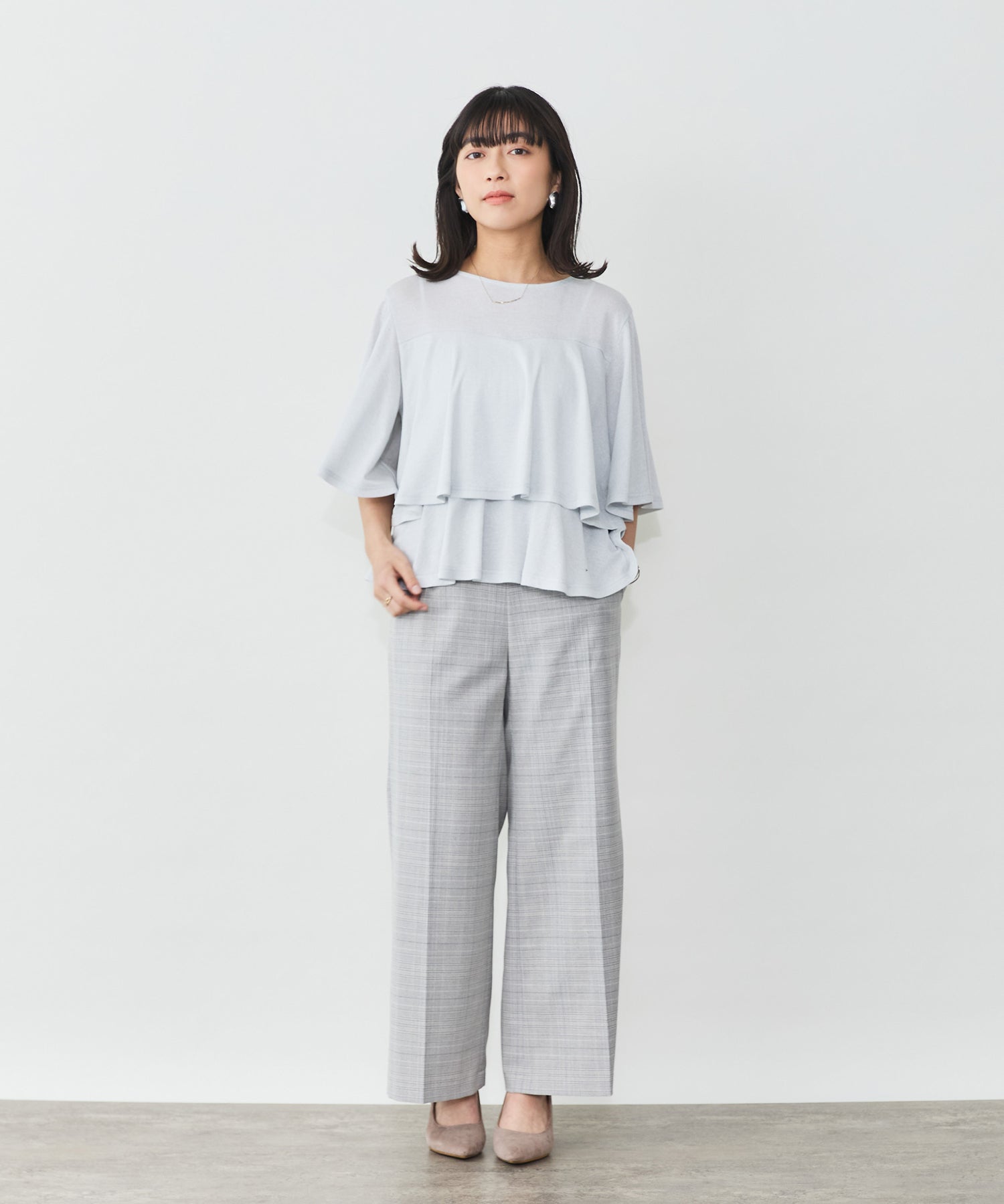 model:153cm　着用サイズ：Fサイズ