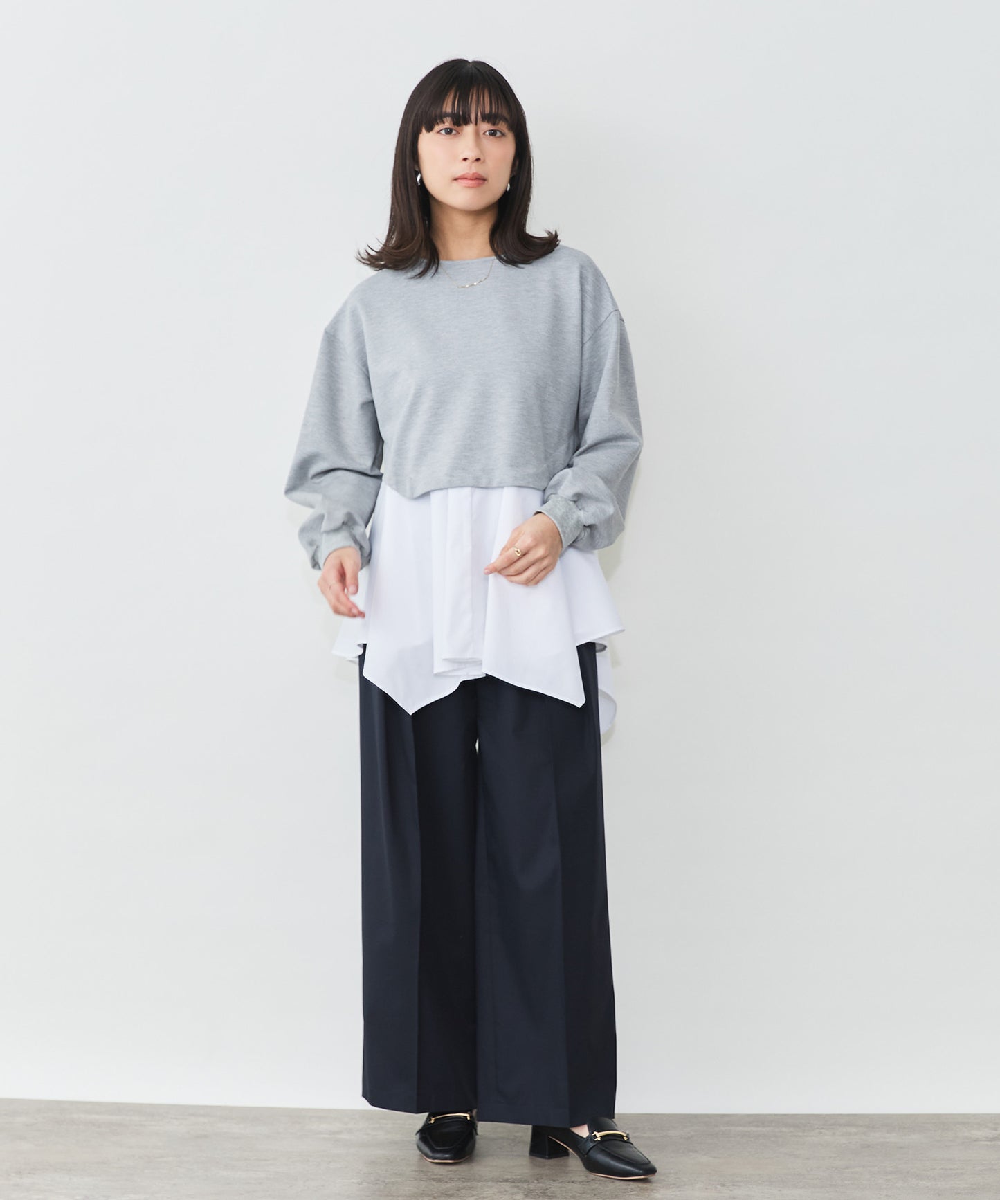 model:153cm　着用サイズ：Fサイズ