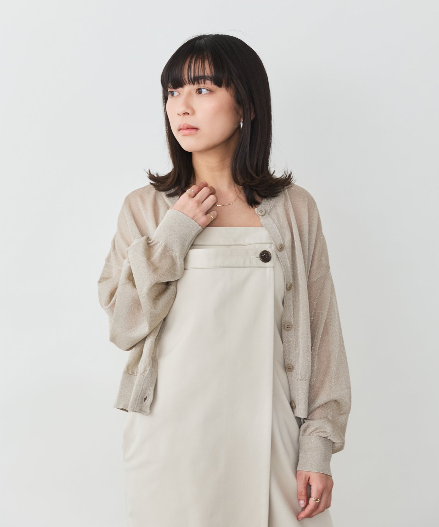 ラメカーディガン