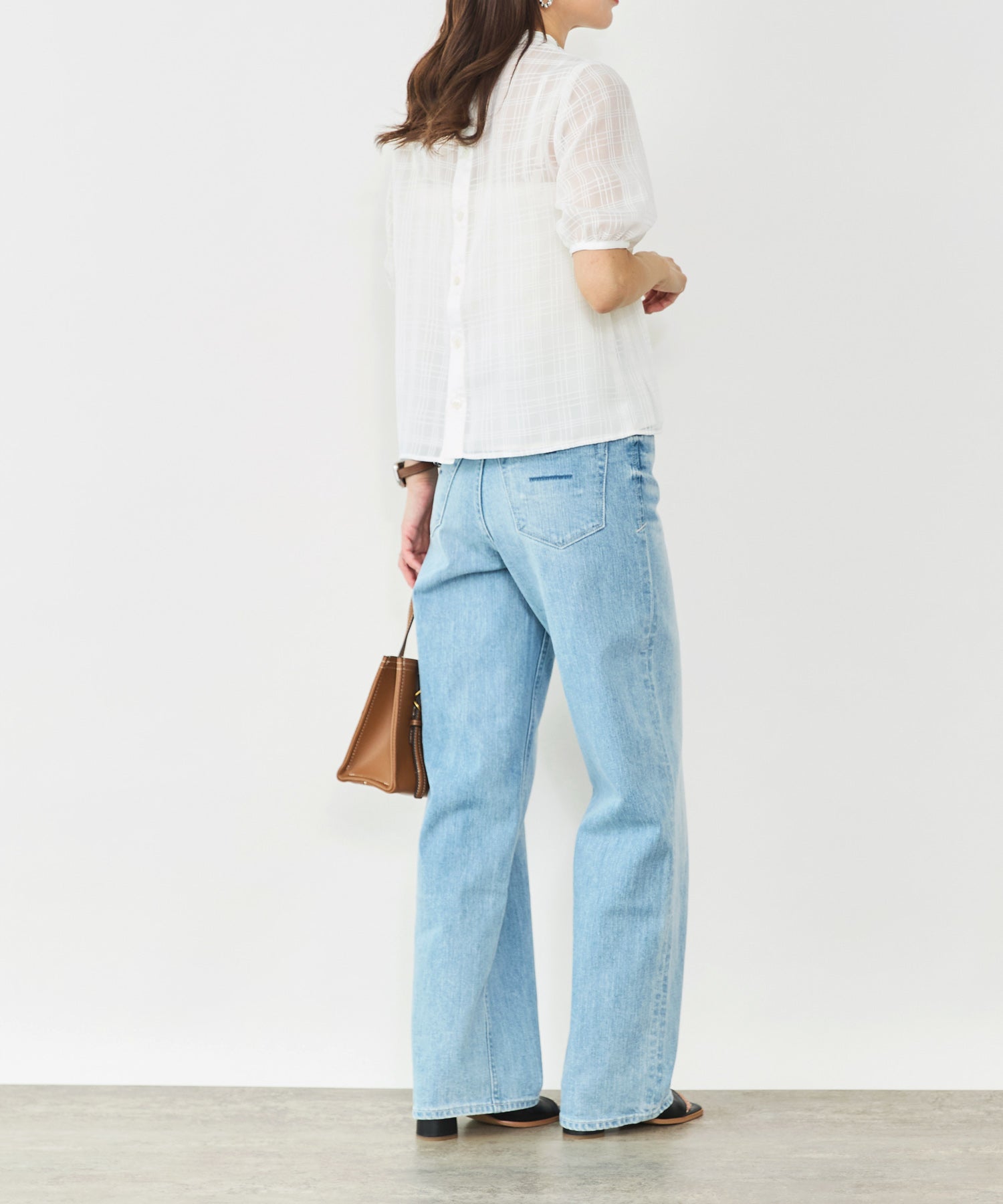 シアーチェック半袖ブラウス – Sirin Online Store