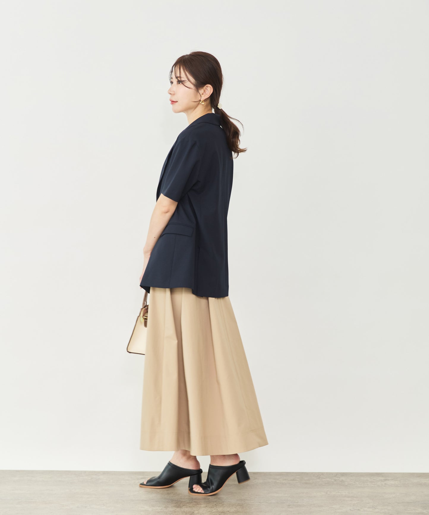 リネンライク半袖ジャケット