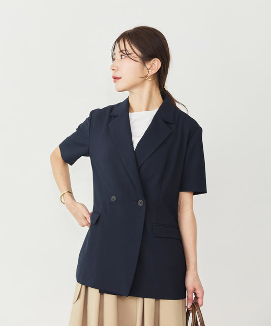 【4/22発売開始】リネンライク半袖ジャケット