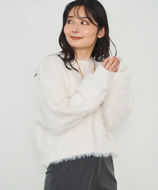 フェザーヤーンショートニット