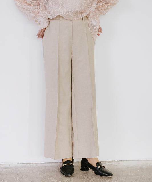 【SET UP可能】リネンライクワイドイージーパンツ