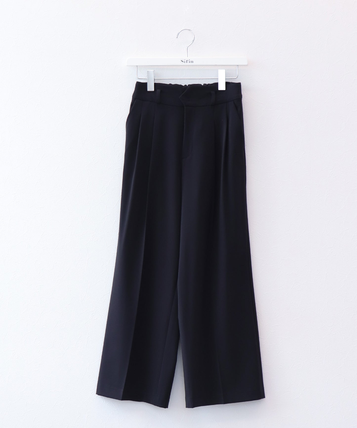 《予約商品  9/17 13:00まで10％OFF》【セット対応】ダブルクロスハイウエストワイドパンツ