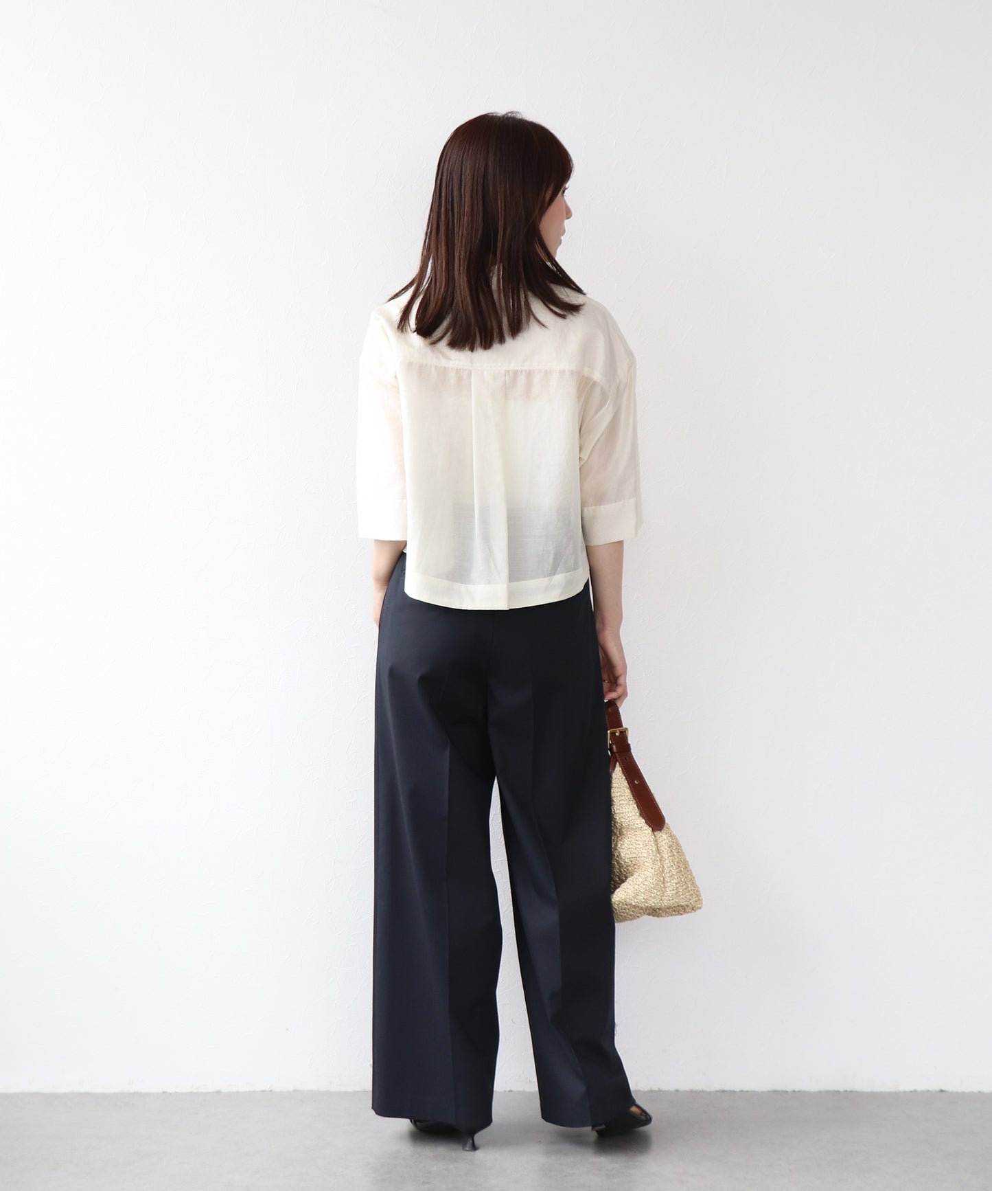 シアー半袖シャツ