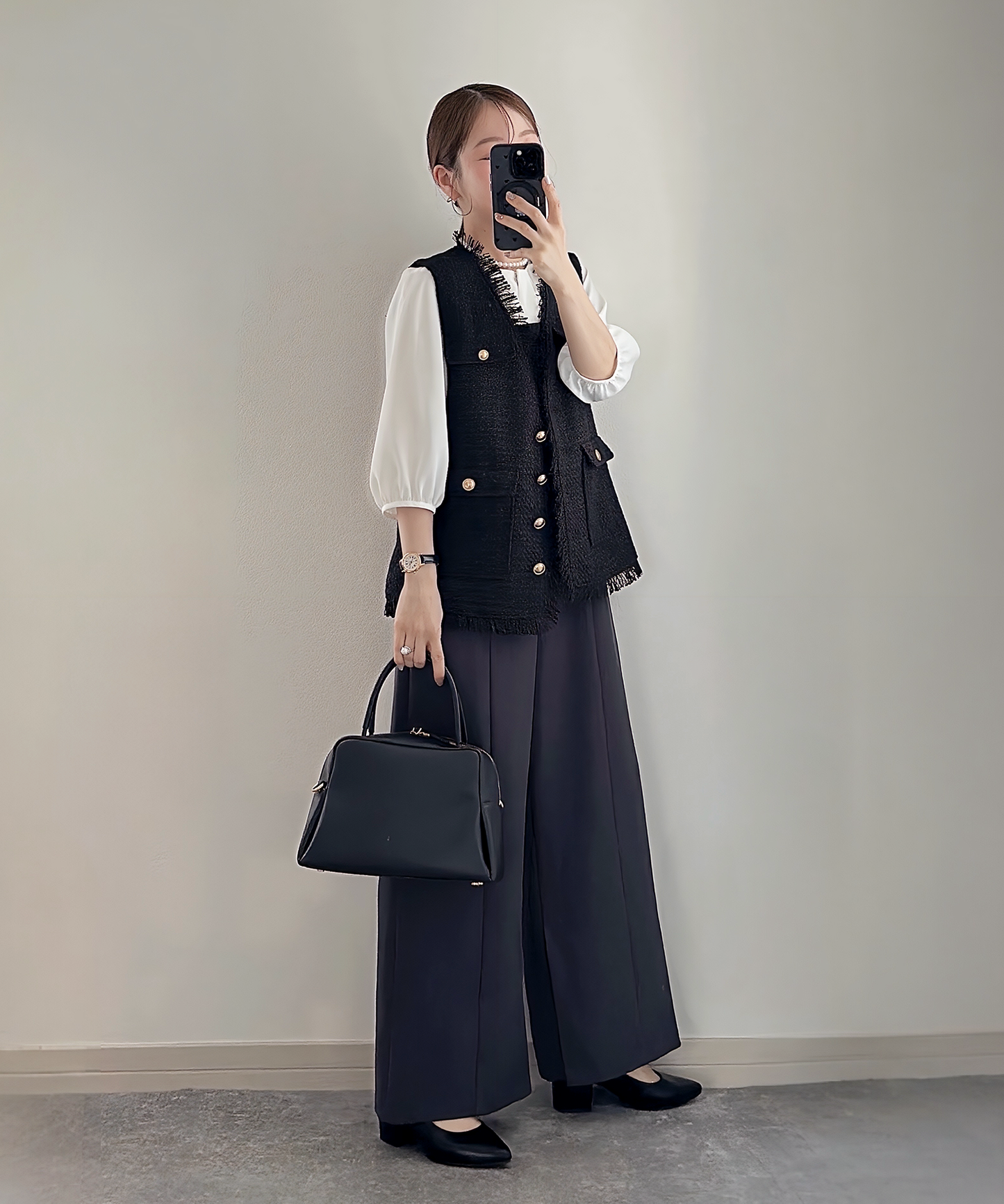 （新色追加）【cahoさんコラボ】 ファニーツイードフリンジジレ