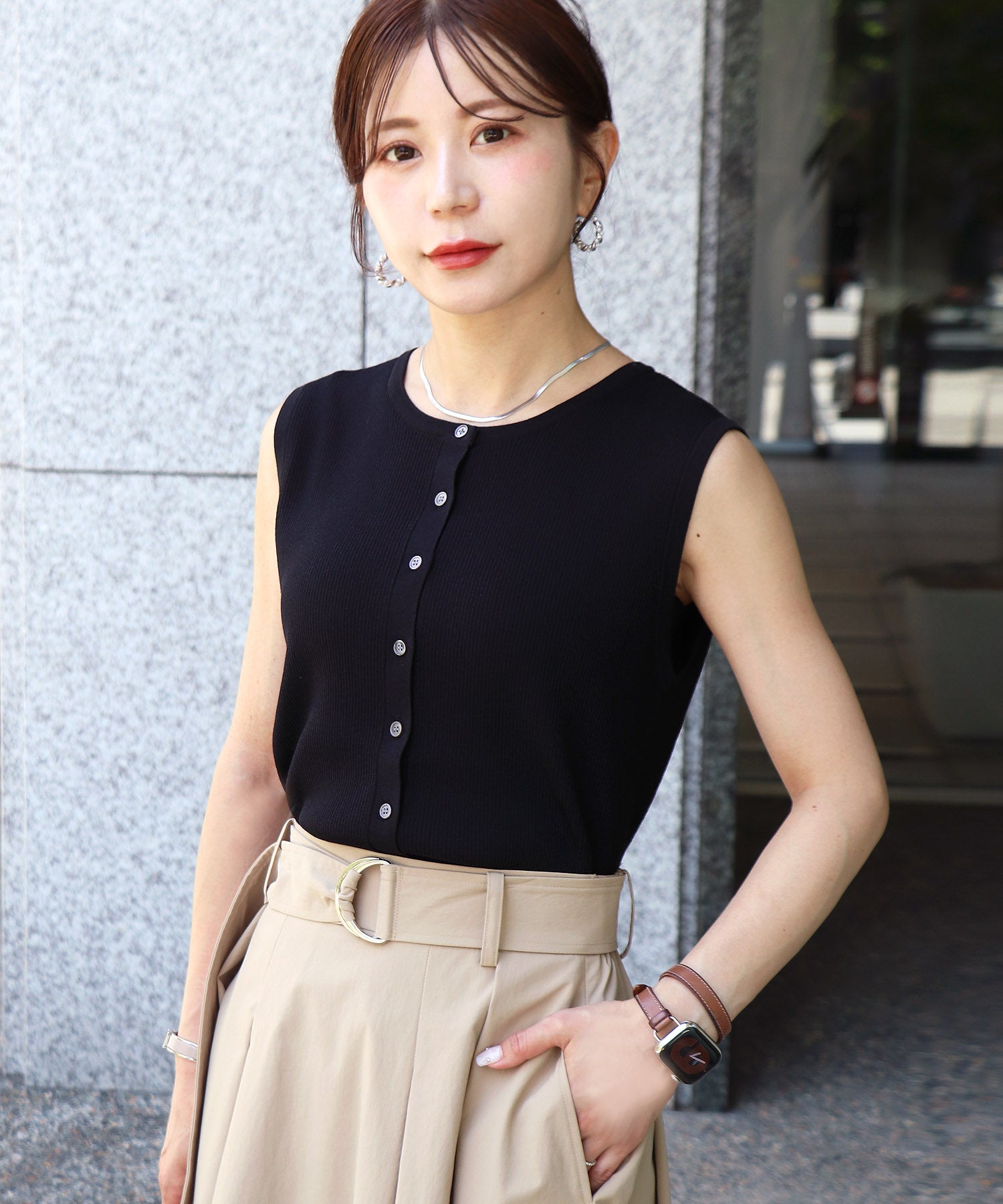 model：158cm　着用：Fサイズ